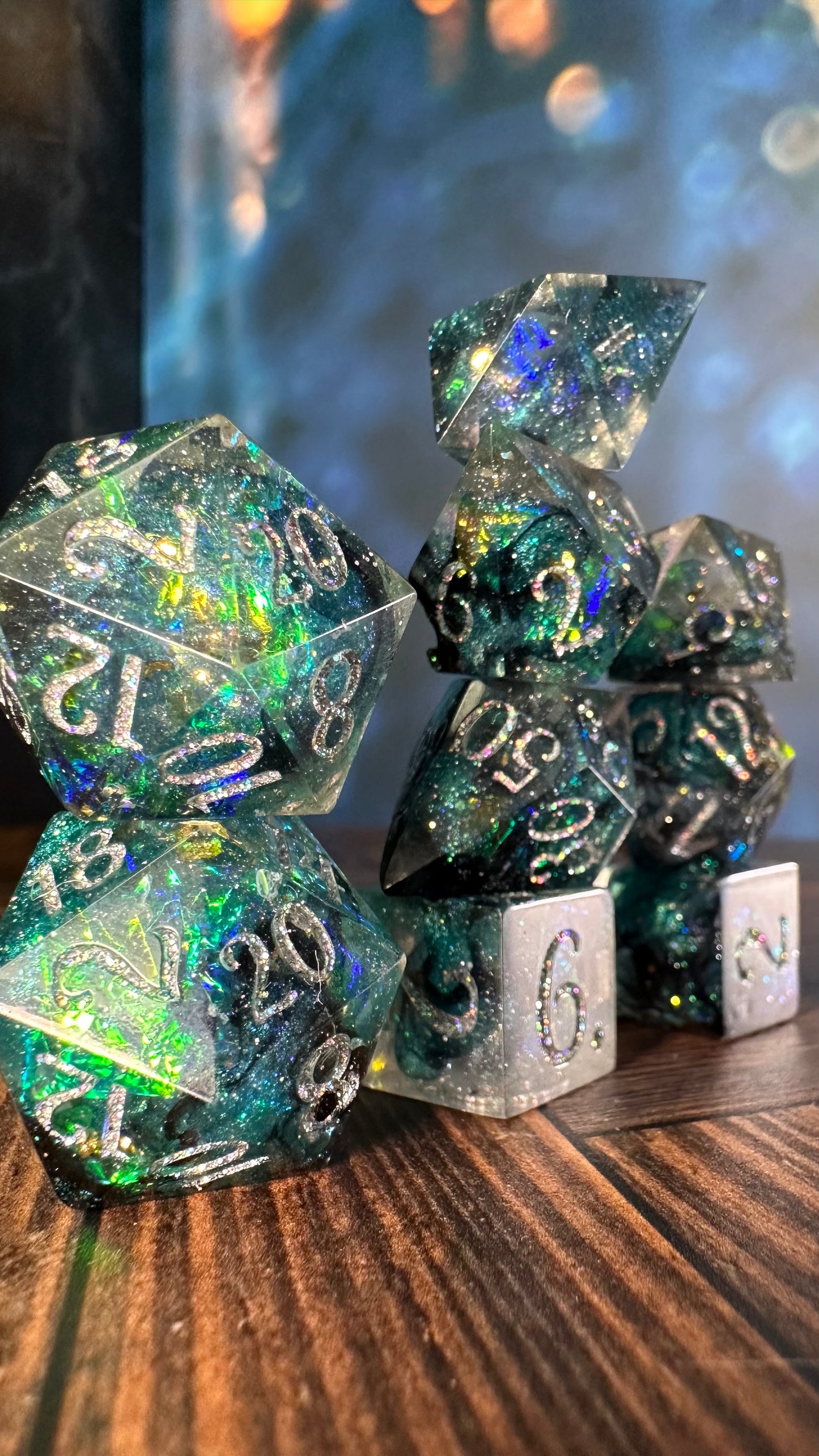 Morpheus 8 piece polyhedral dice set