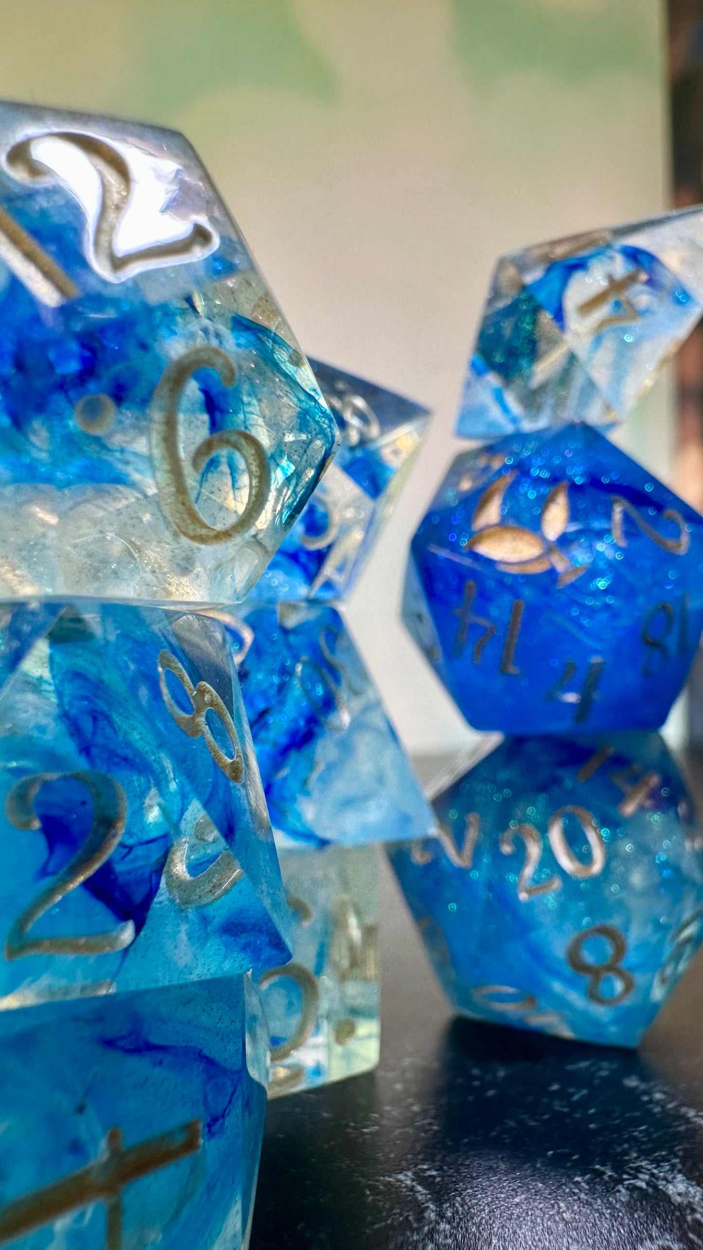 Weather Mage- 8 piece polyhedral dice set