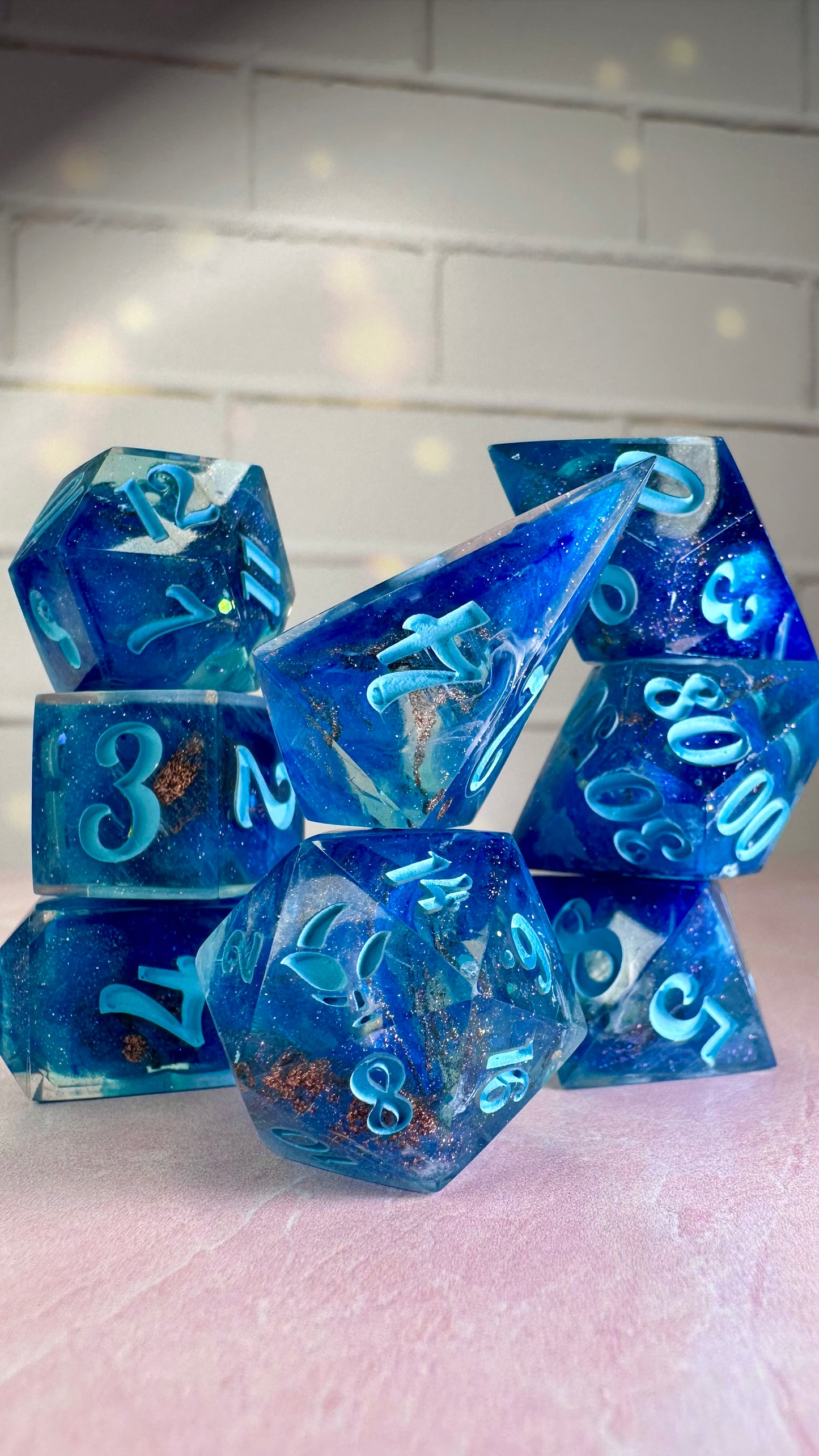 Coven True-Pobody’s Nerfect 8 piece polyhedral dice set (Large)