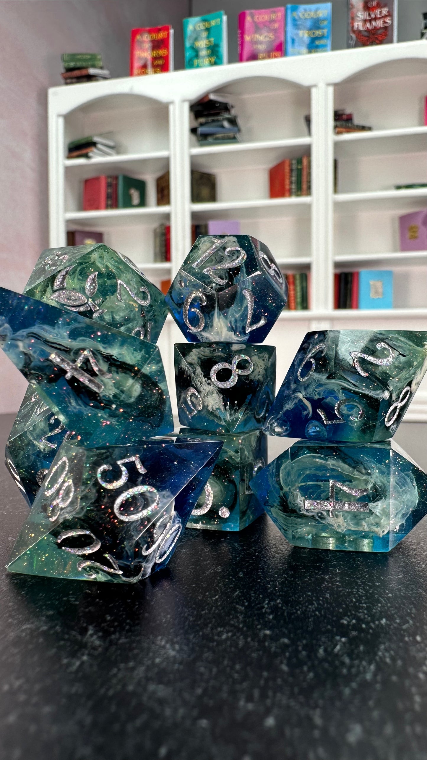 Made- 8 piece polyhedral dice set