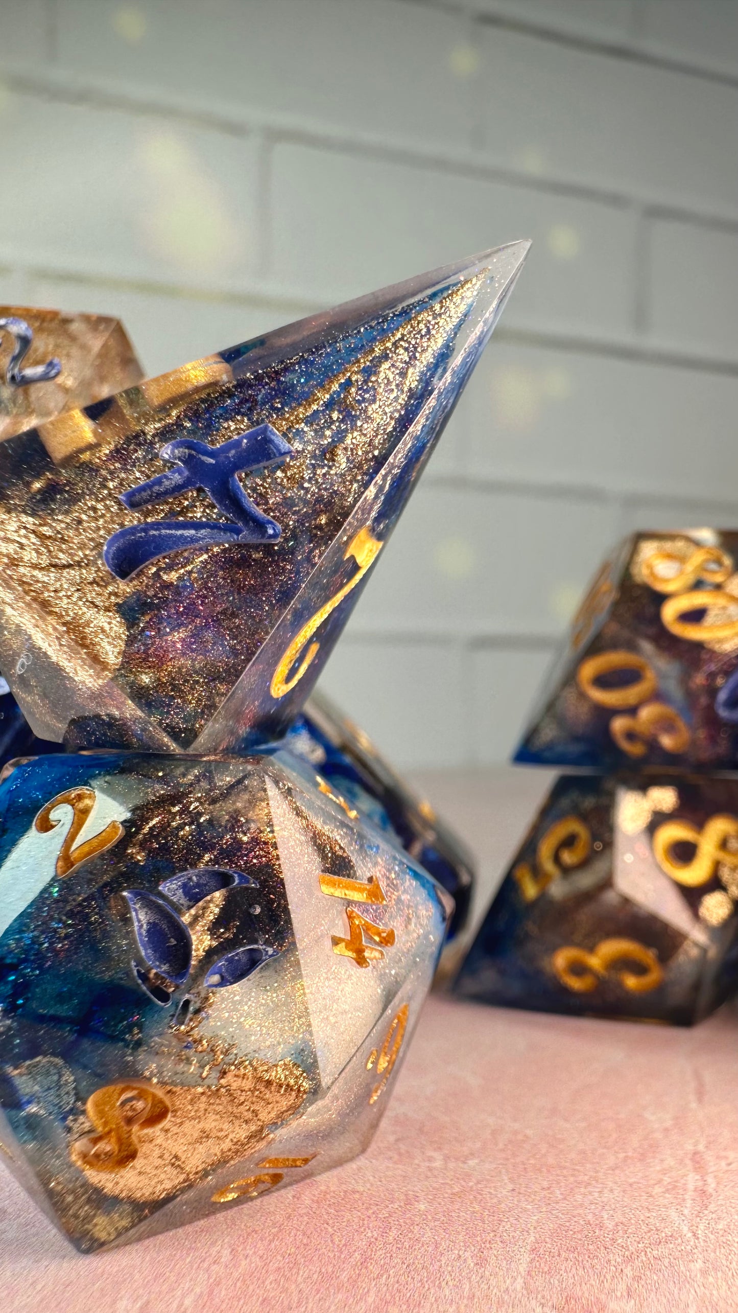 River Song-8 piece polyhedral dice set (Large)