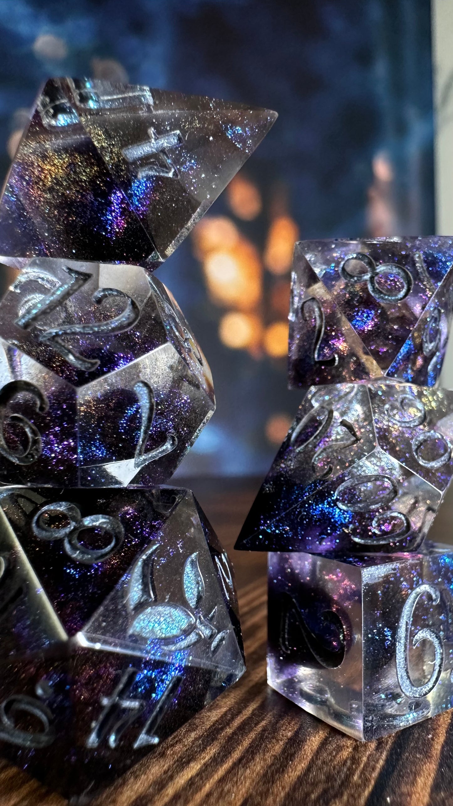 Cave of Princes- 8 piece polyhedral dice set
