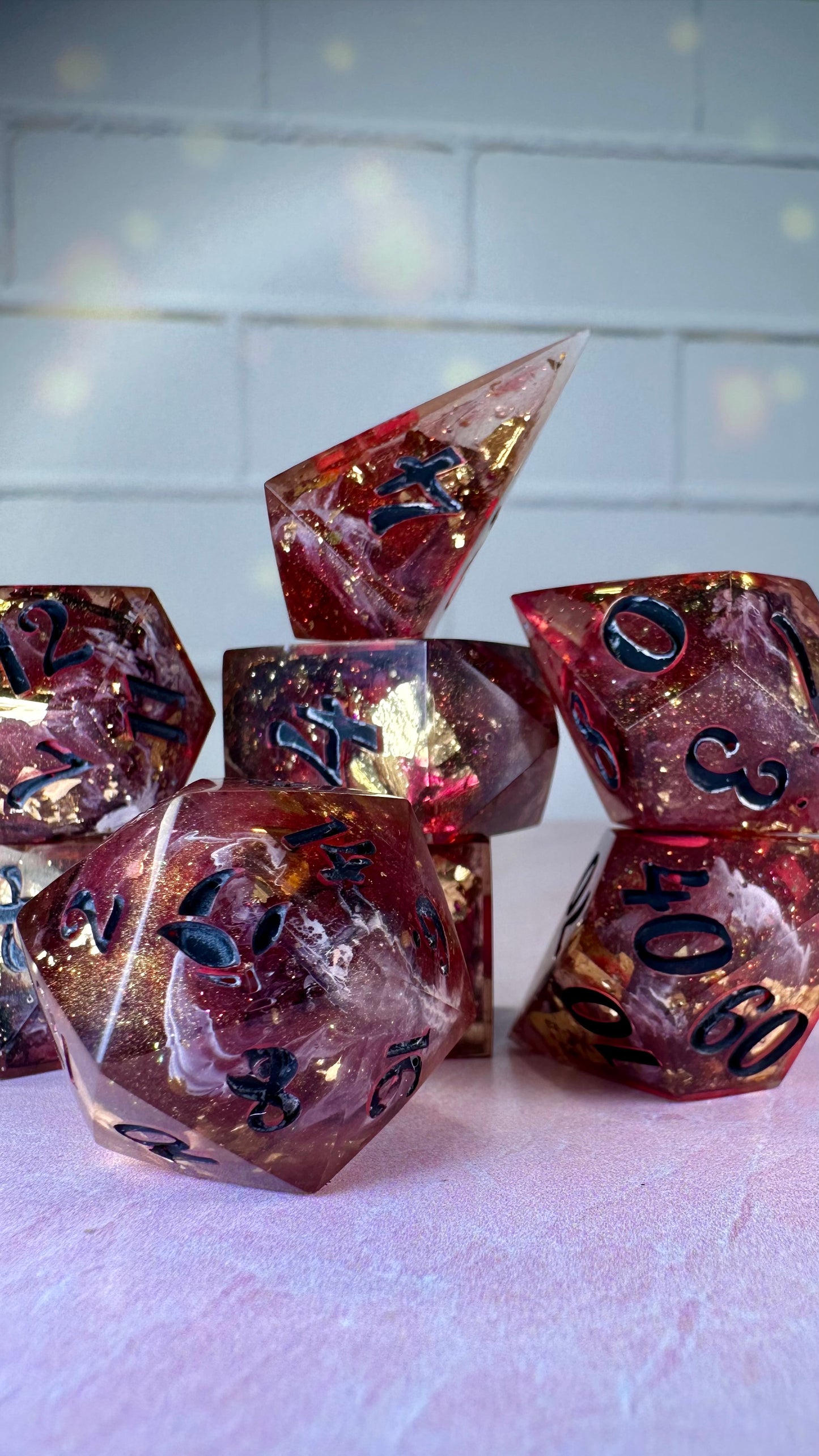 Mother Koril- 8 piece polyhedral dice set (Large) Pobody's Nerfect