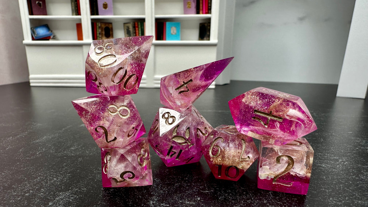 Starfall Dawn- 8 piece polyhedral dice set-Pobody's Nerfect