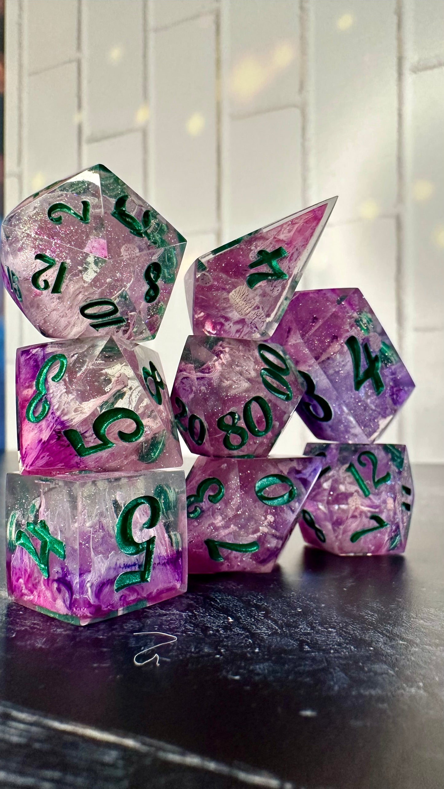 Unadulterated Loathing - 8 piece polyhedral dice set (Large)