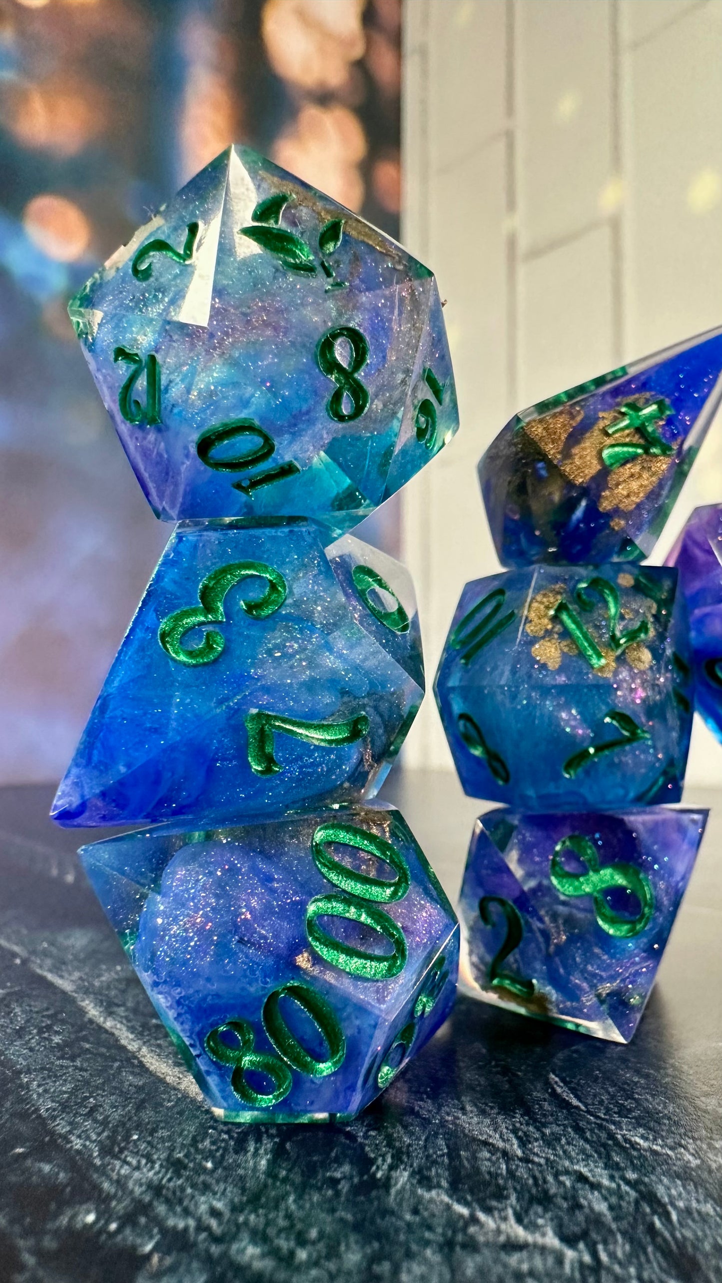 “I happen to be genuinely self-absorbed and deeply shallow.”- 8 piece polyhedral dice set (Large) Pobody's Nerfect