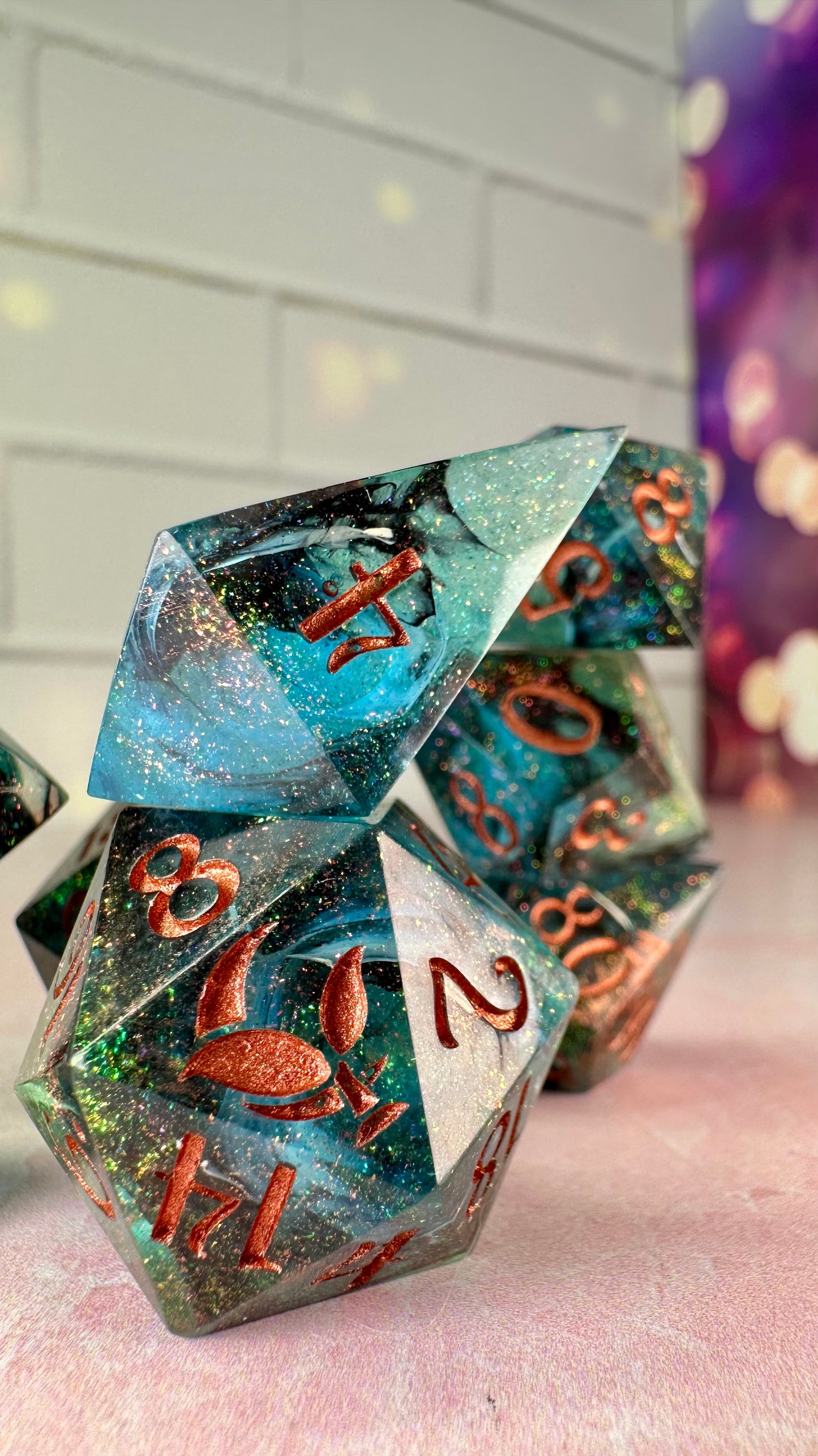 Mated Redux- 8 piece polyhedral dice set