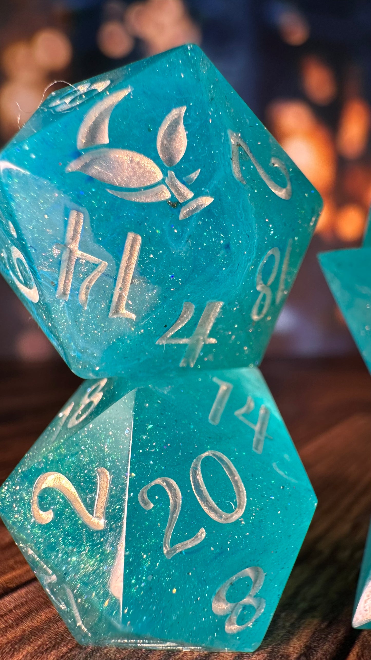 Many Waters- 8 piece polyhedral dice set