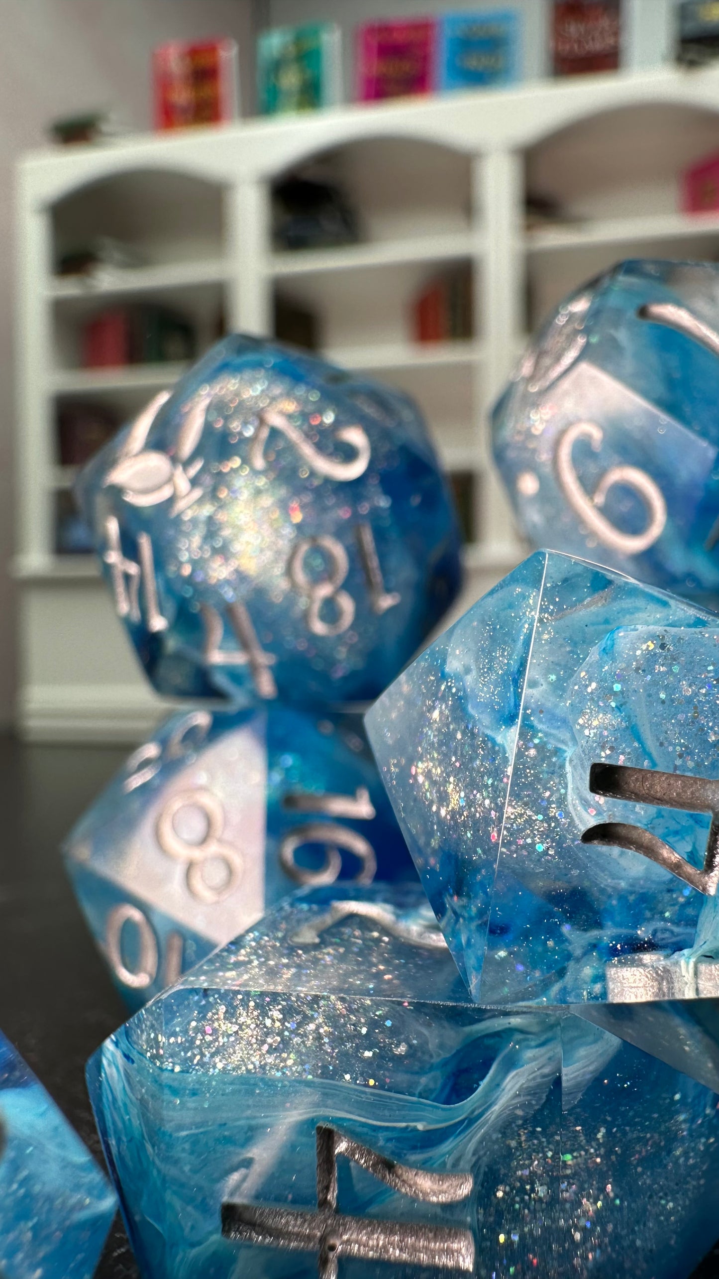 Elaine's Hope- 8 piece polyhedral dice set-Pobody's Nerfect