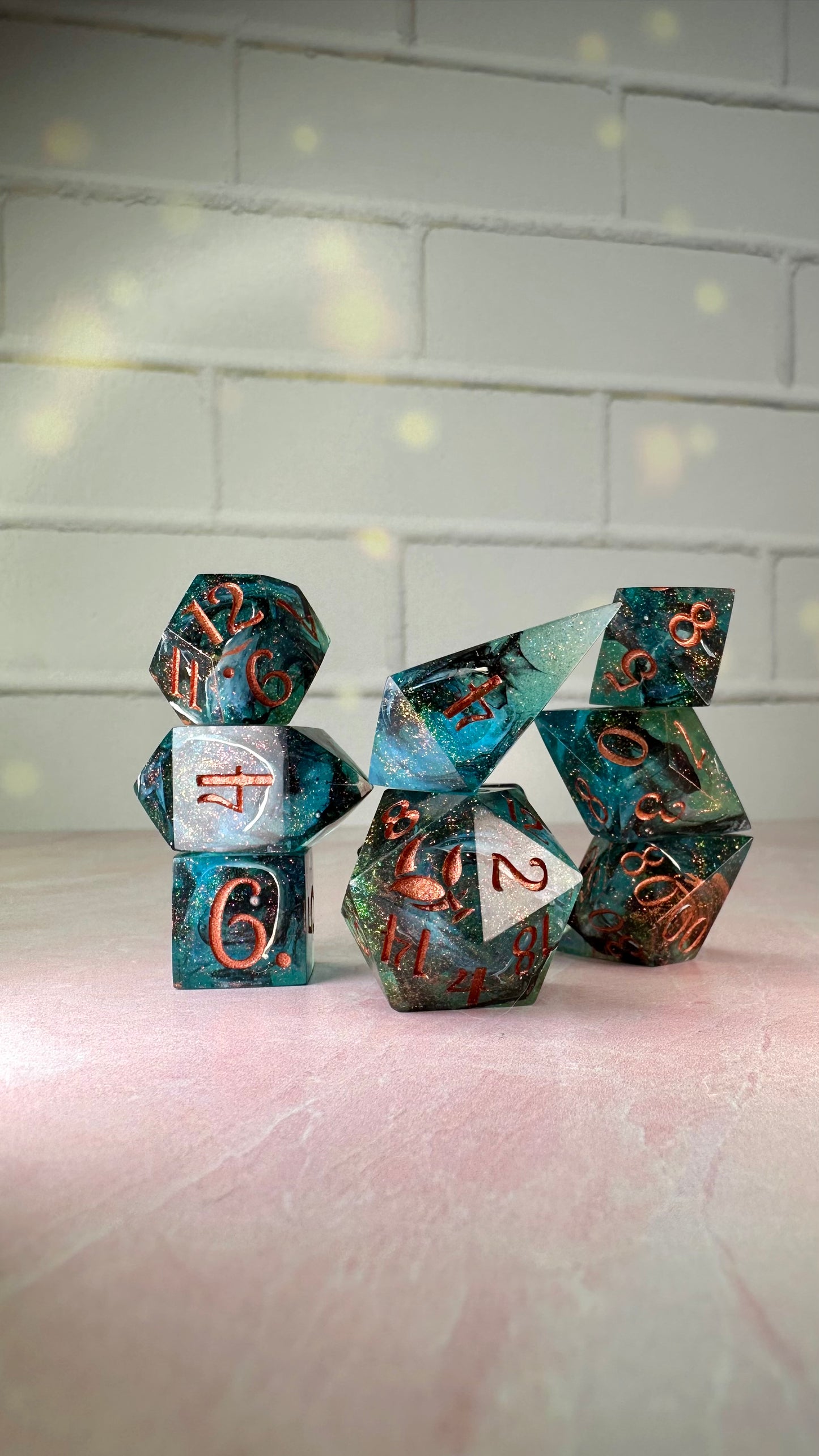 Mated Redux- 8 piece polyhedral dice set