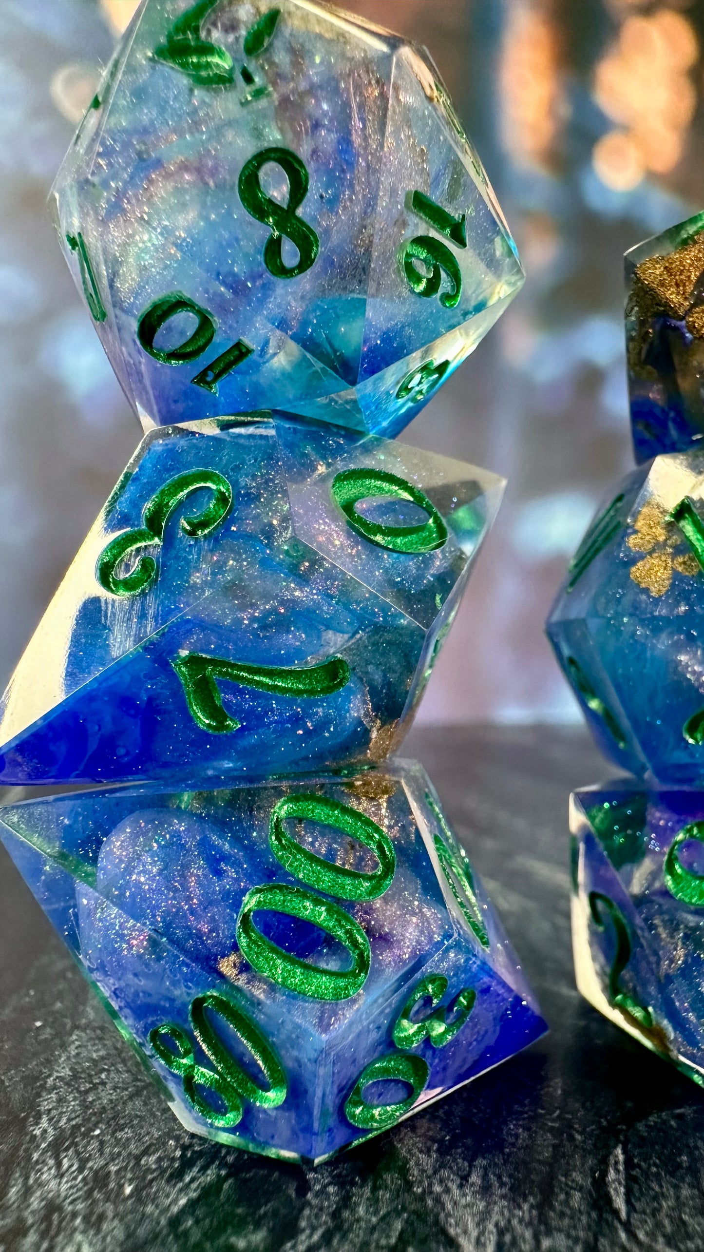 “I happen to be genuinely self-absorbed and deeply shallow.”- 8 piece polyhedral dice set (Large) Pobody's Nerfect