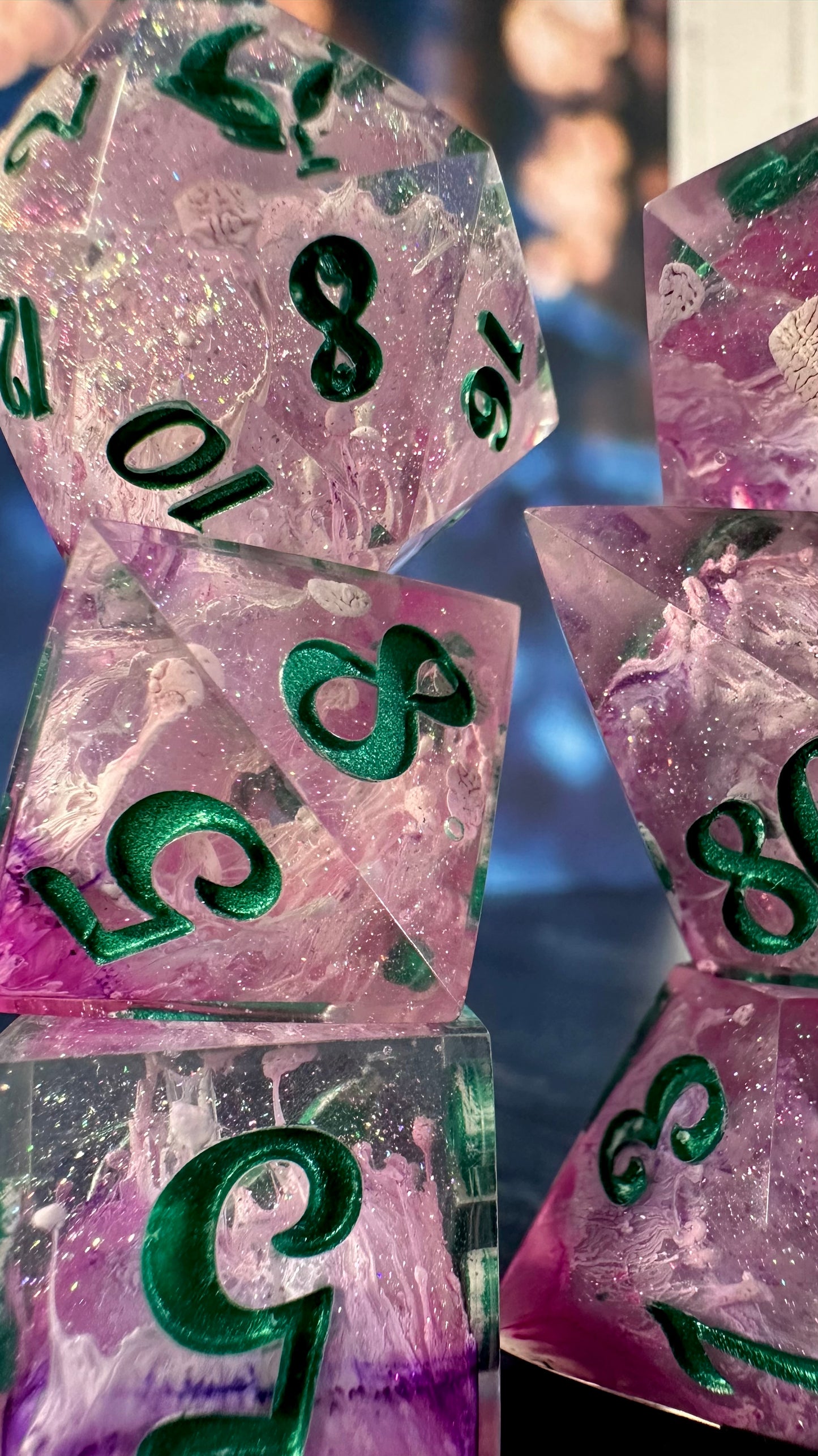 Unadulterated Loathing - 8 piece polyhedral dice set (Large)