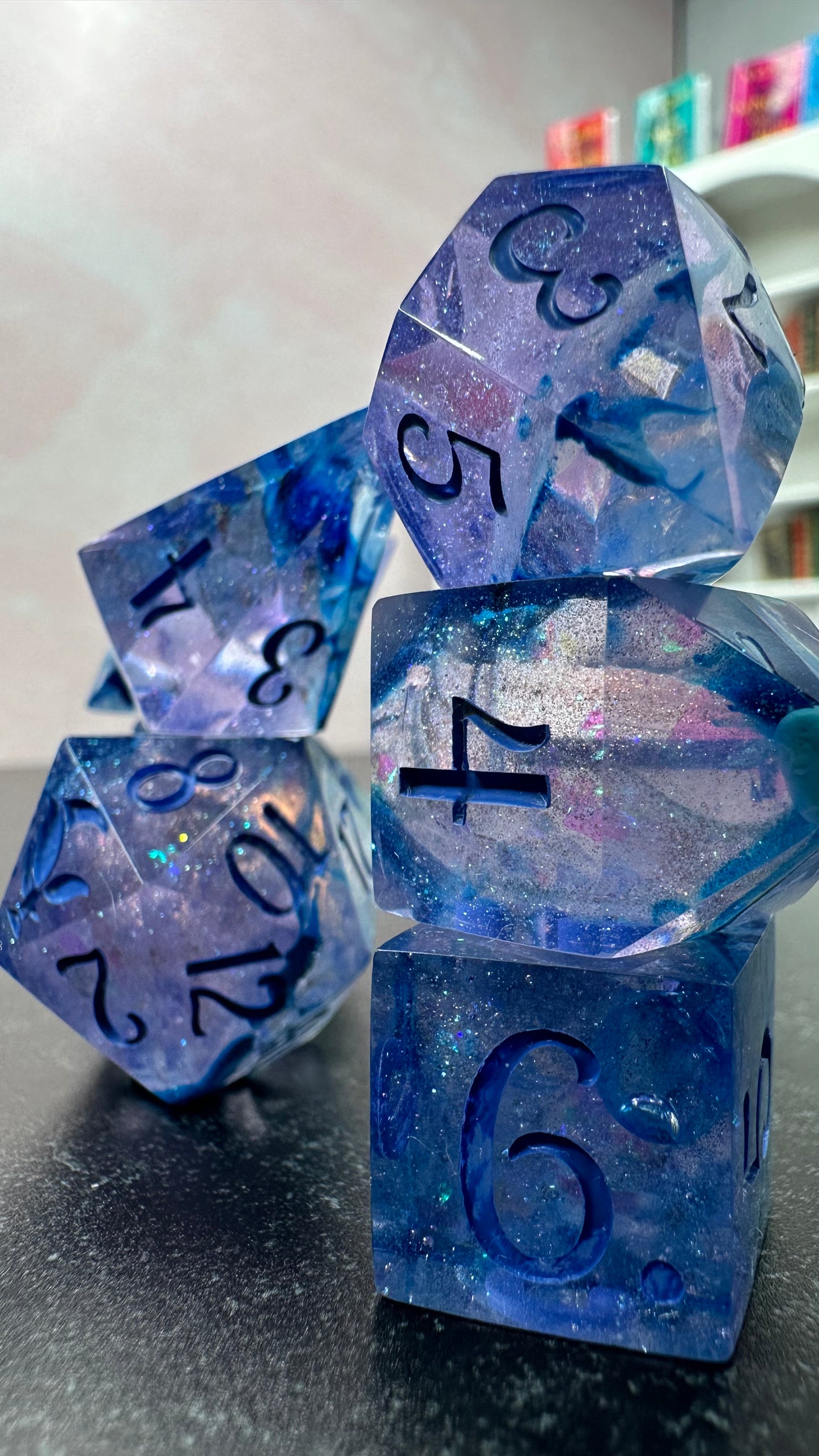 Water Wraith Rescue-8 piece polyhedral dice set-Pobody's Nerfect