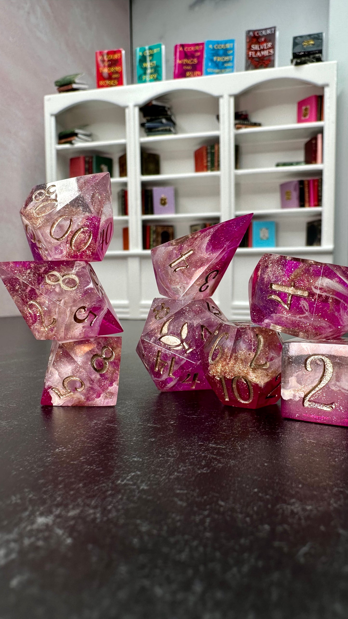Starfall Dawn- 8 piece polyhedral dice set-Pobody's Nerfect