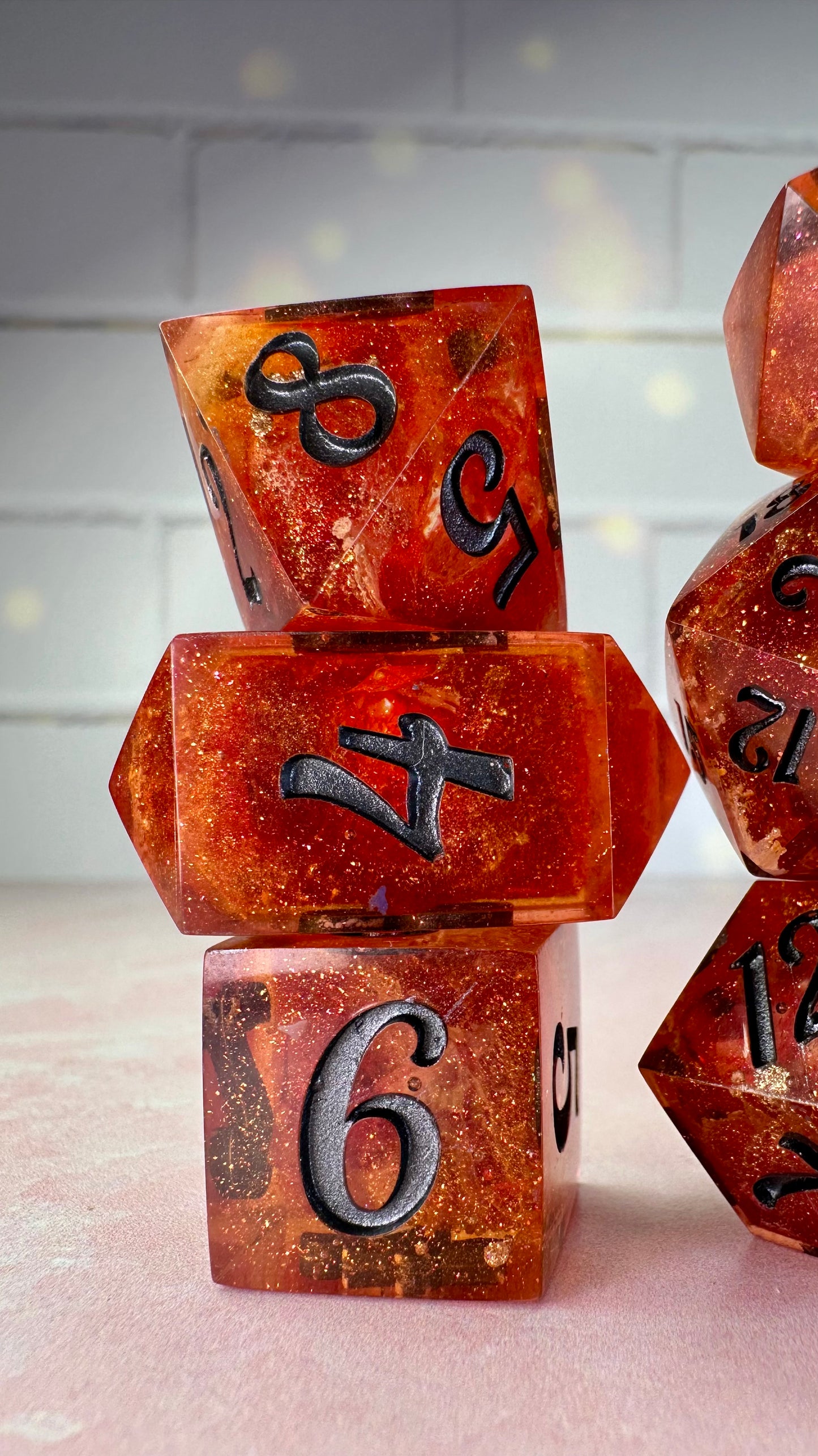 Frostpine-8 piece polyhedral dice set (Large)