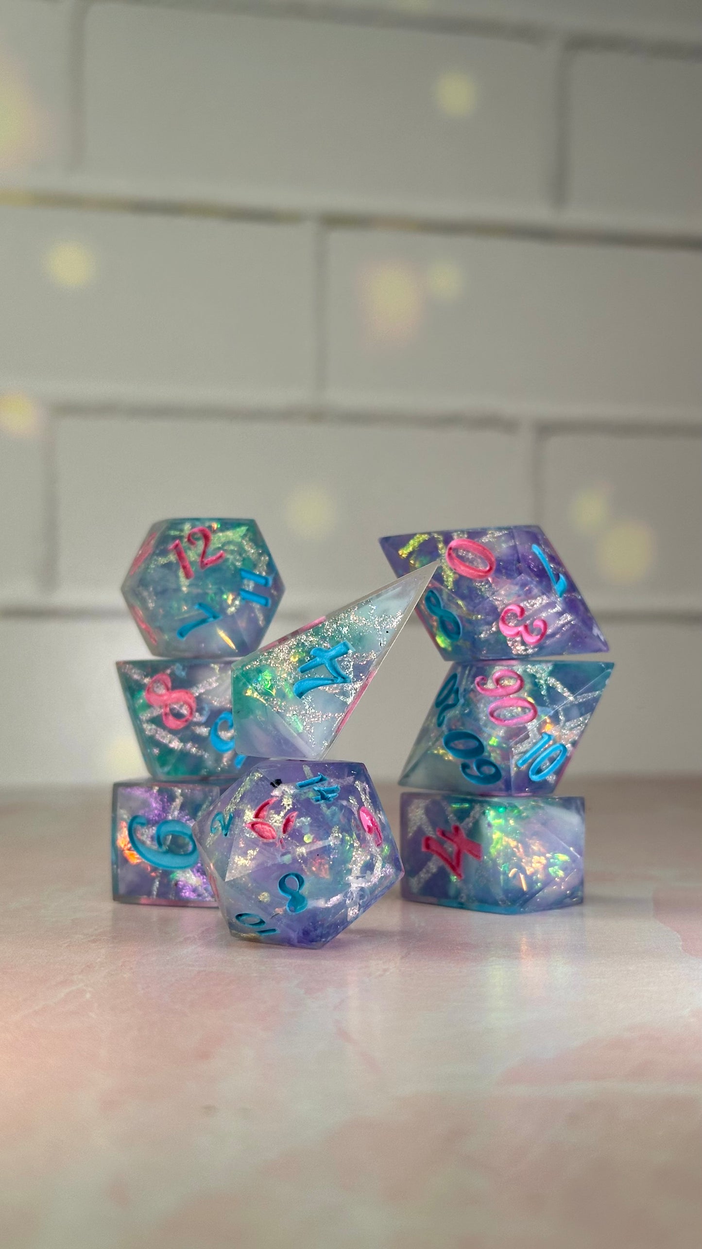 "Zetus-Lapetus!”-Pobody’s Nerfect- 8 piece polyhedral dice set (Large)