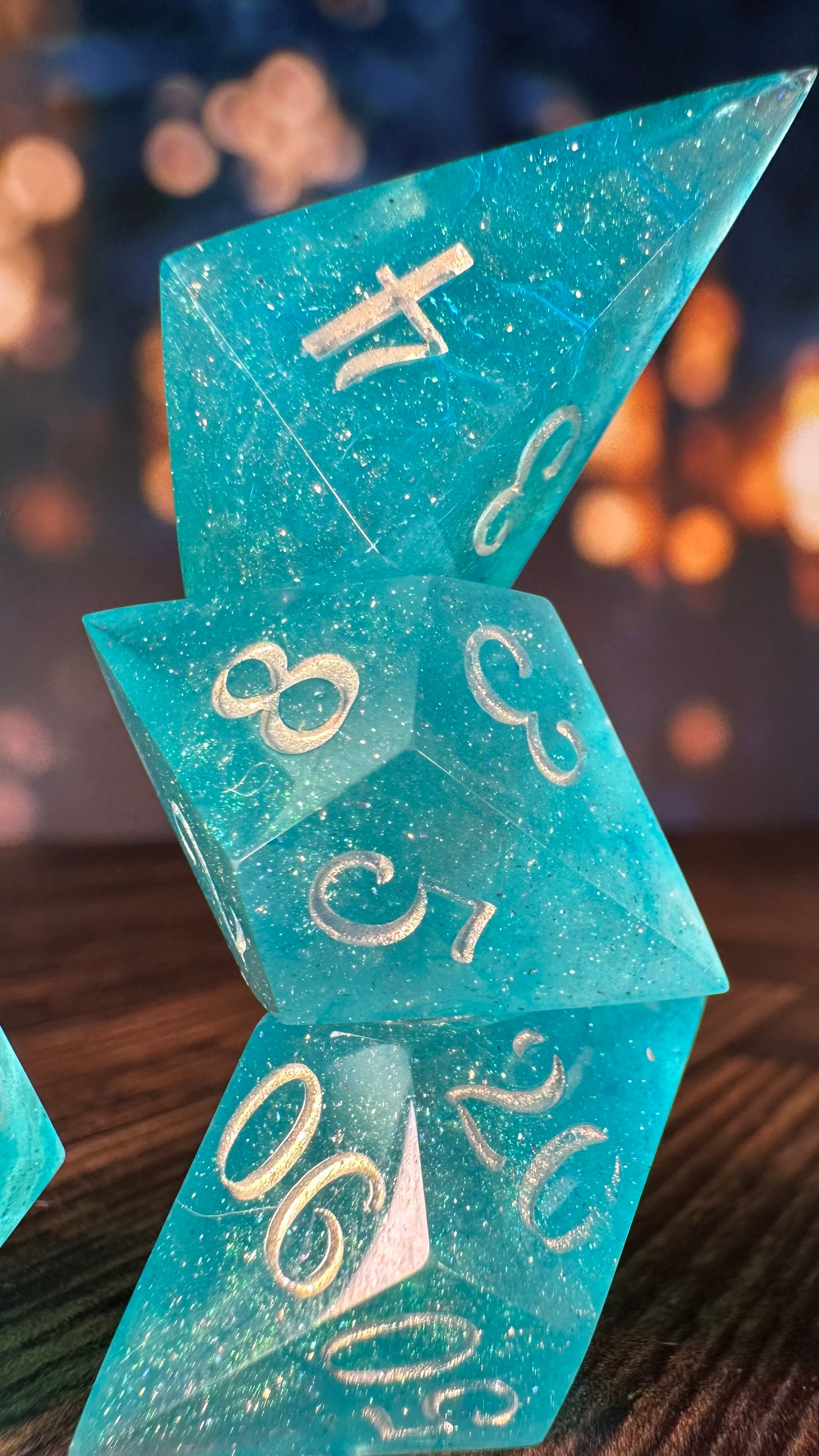 Many Waters- 8 piece polyhedral dice set