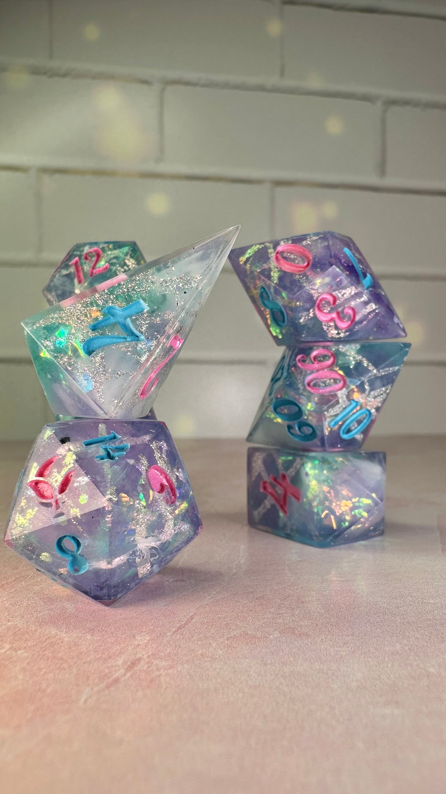 "Zetus-Lapetus!”-Pobody’s Nerfect- 8 piece polyhedral dice set (Large)