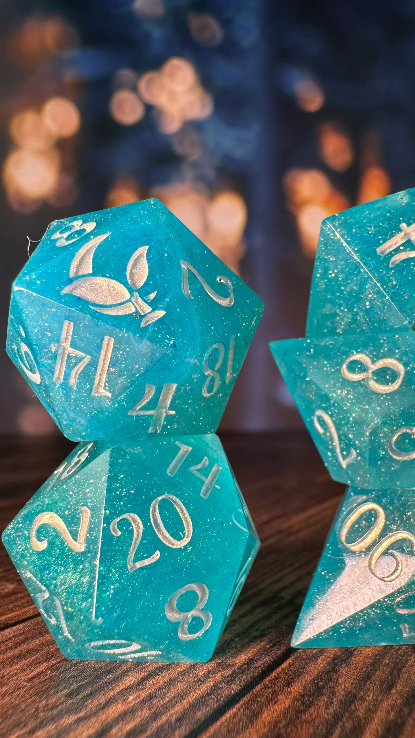 Many Waters- 8 piece polyhedral dice set