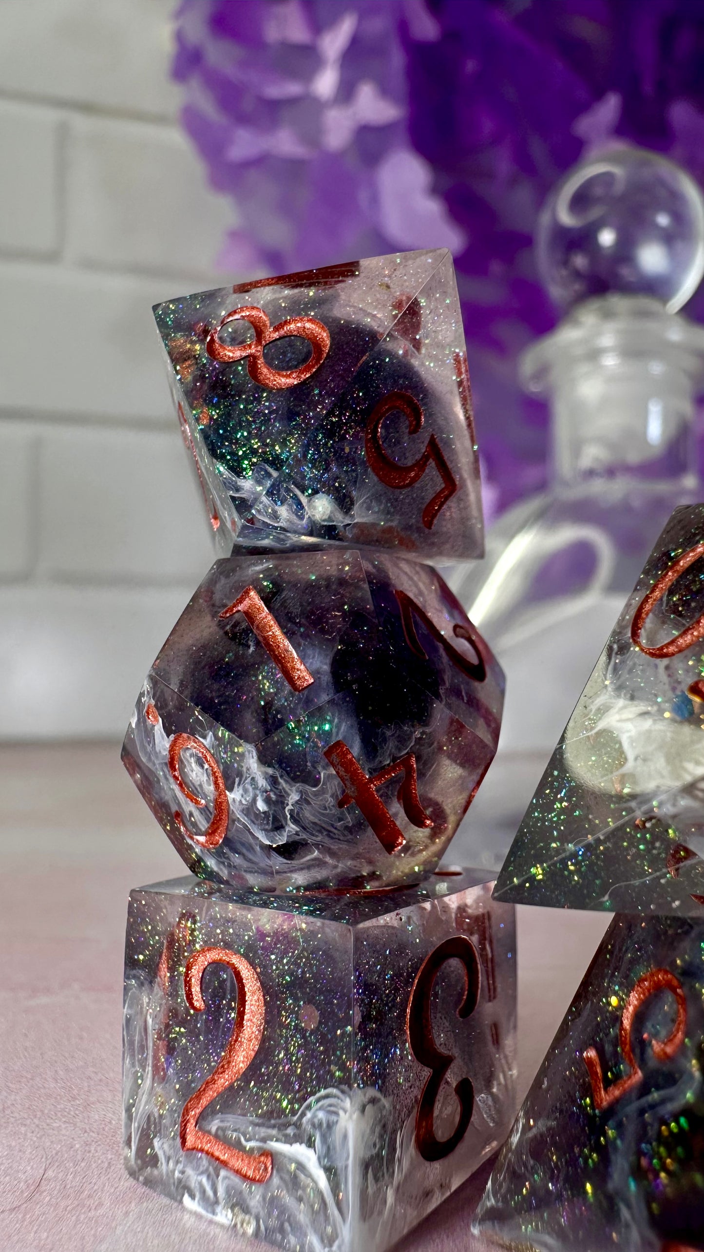 Colin's Dream- 8 piece polyhedral dice set