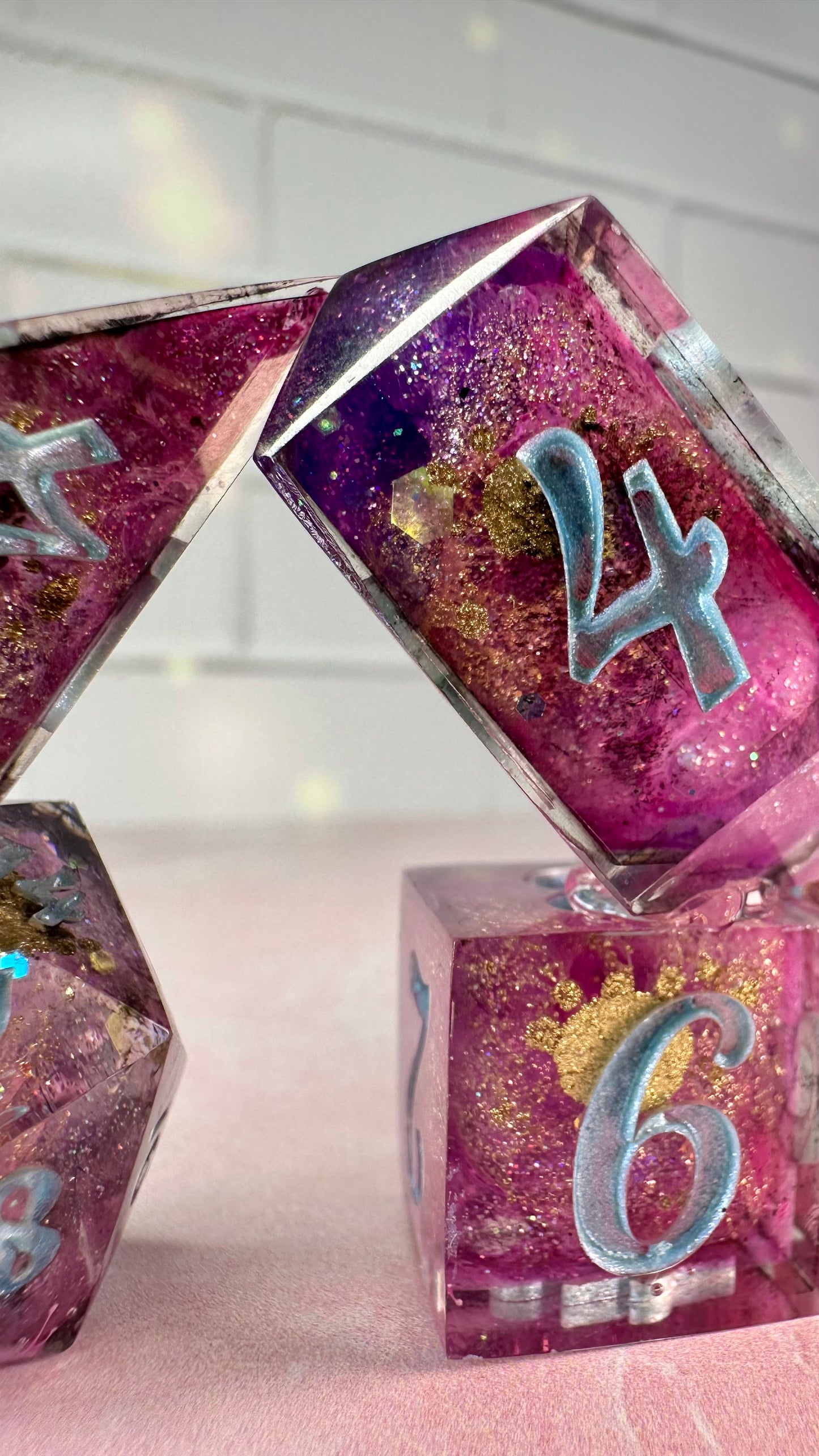 “You were my new dream”-8 piece polyhedral dice set (Large)