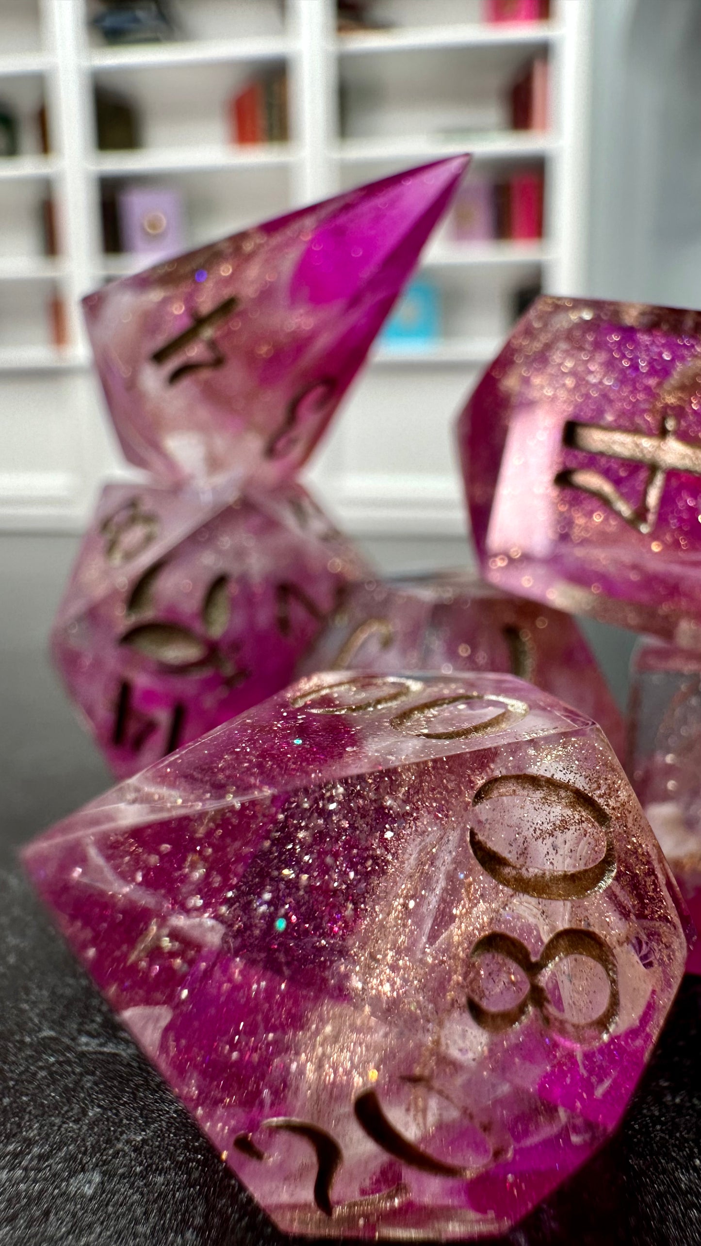 Starfall Dawn- 8 piece polyhedral dice set-Pobody's Nerfect