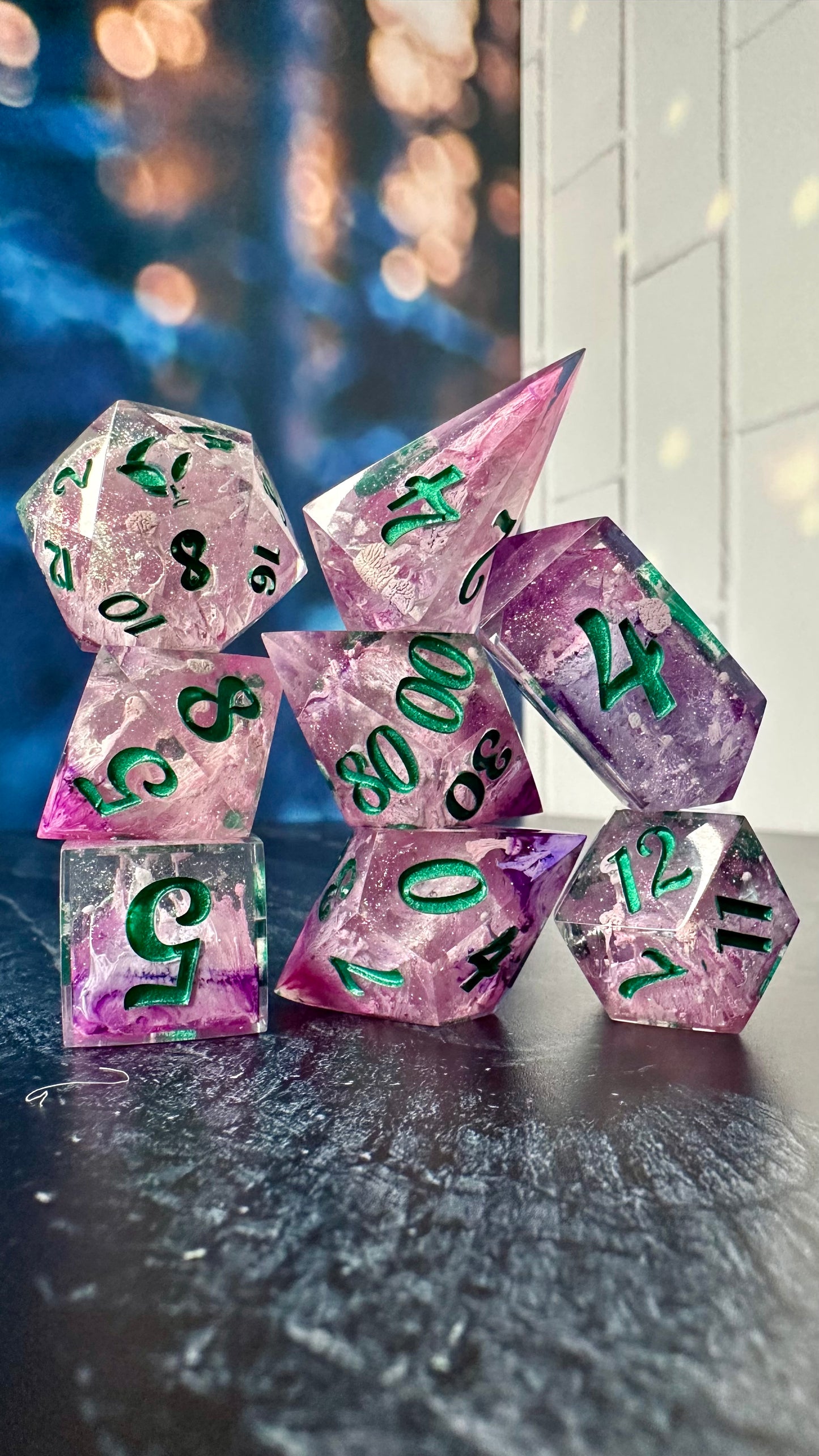 Unadulterated Loathing - 8 piece polyhedral dice set (Large)