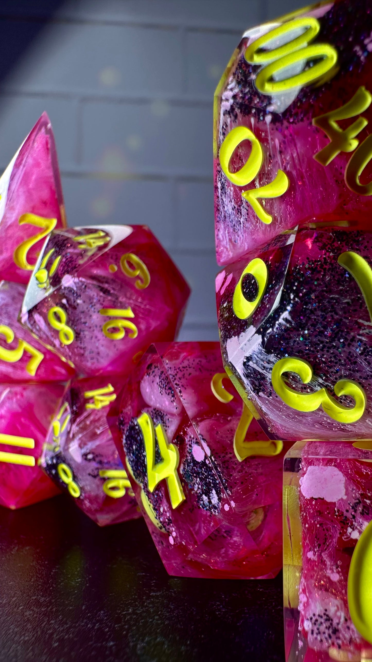 Make it Cute and Savage-8 piece polyhedral dice set (Large)