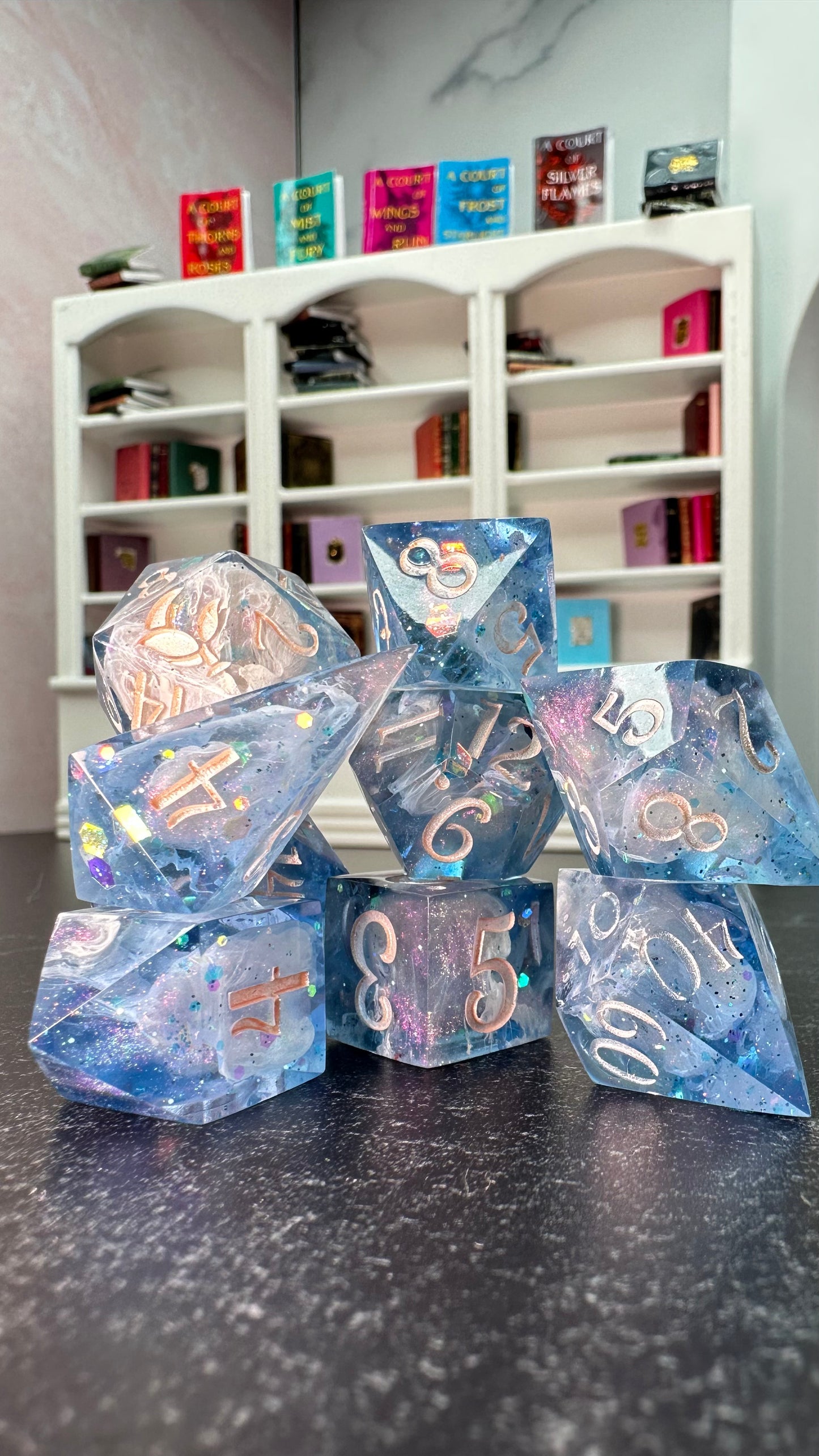 Gwyn- 8 piece polyhedral dice set