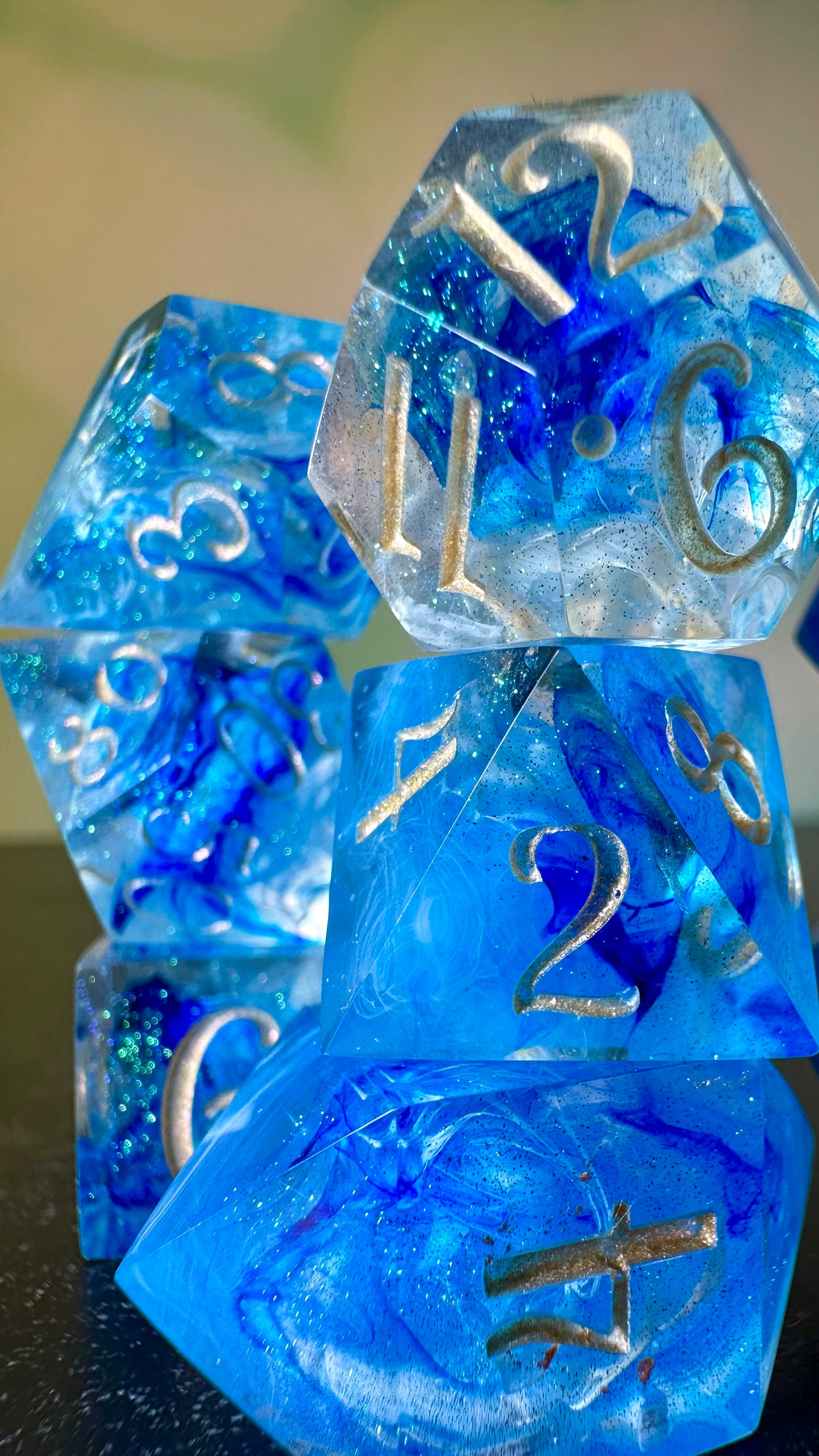 Weather Mage- 8 piece polyhedral dice set