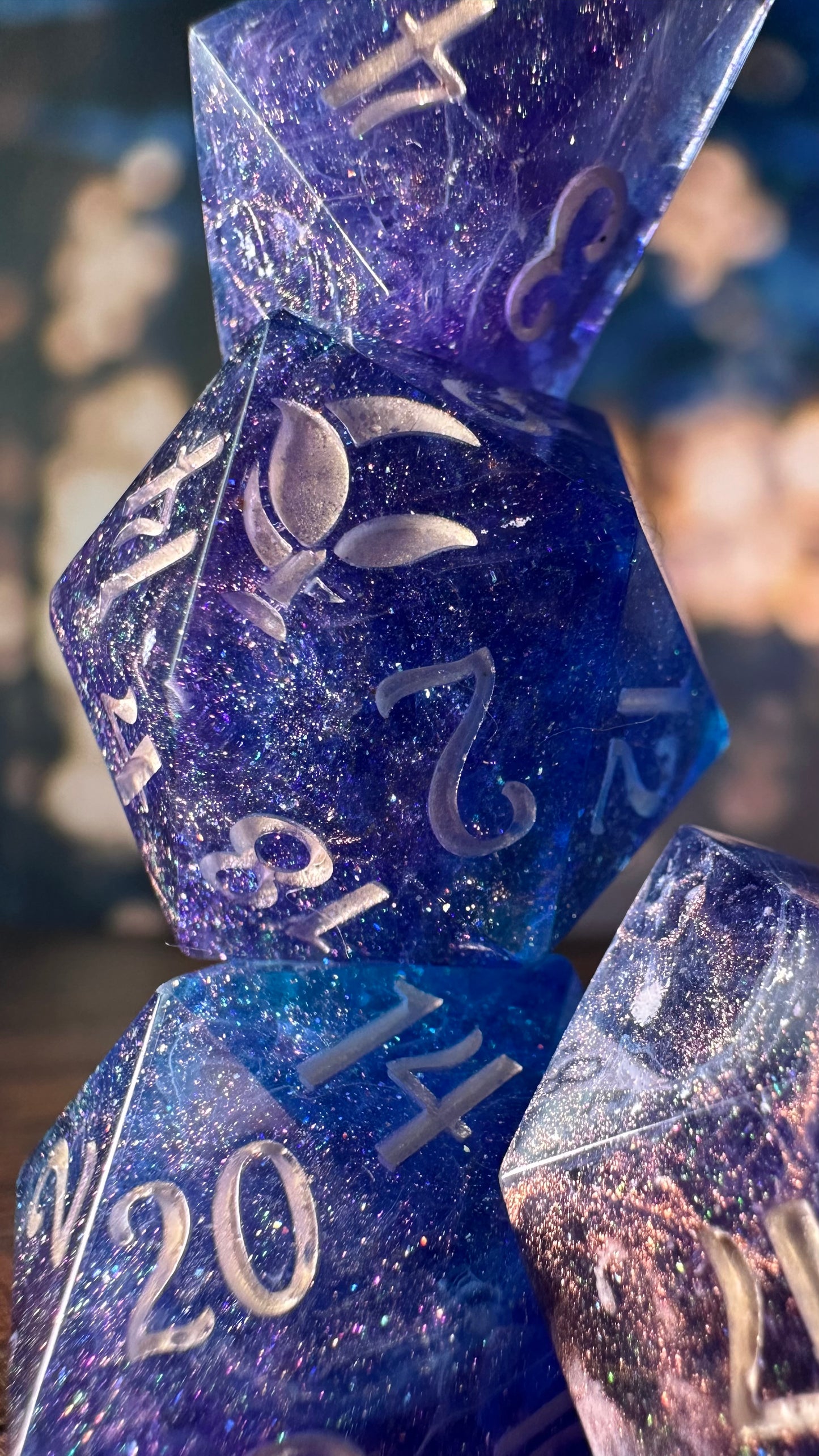 Super Powerful and Special Magic Starborn Princess- 8 piece polyhedral dice set