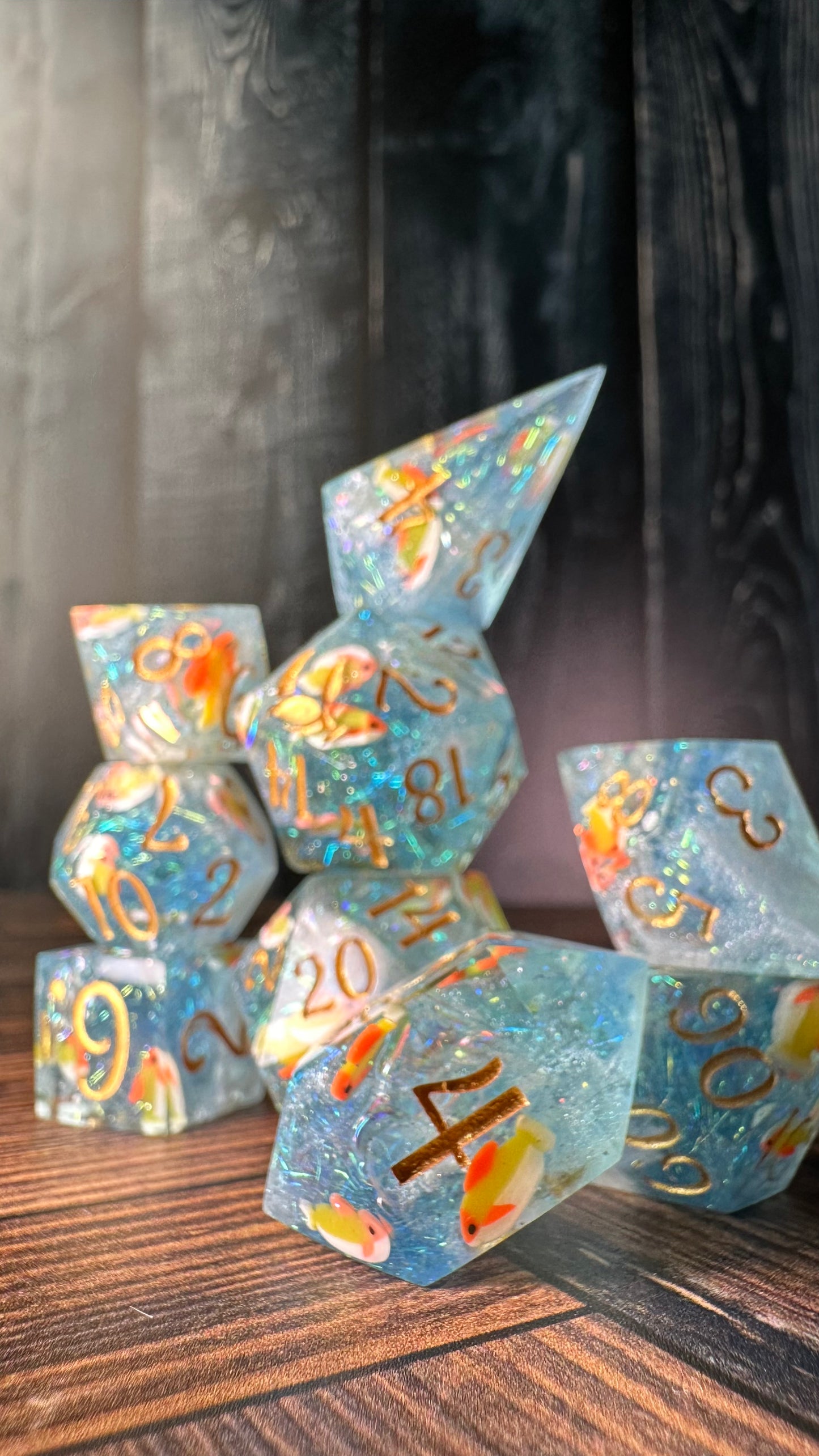 Koi Pond-8 piece polyhedral dice set
