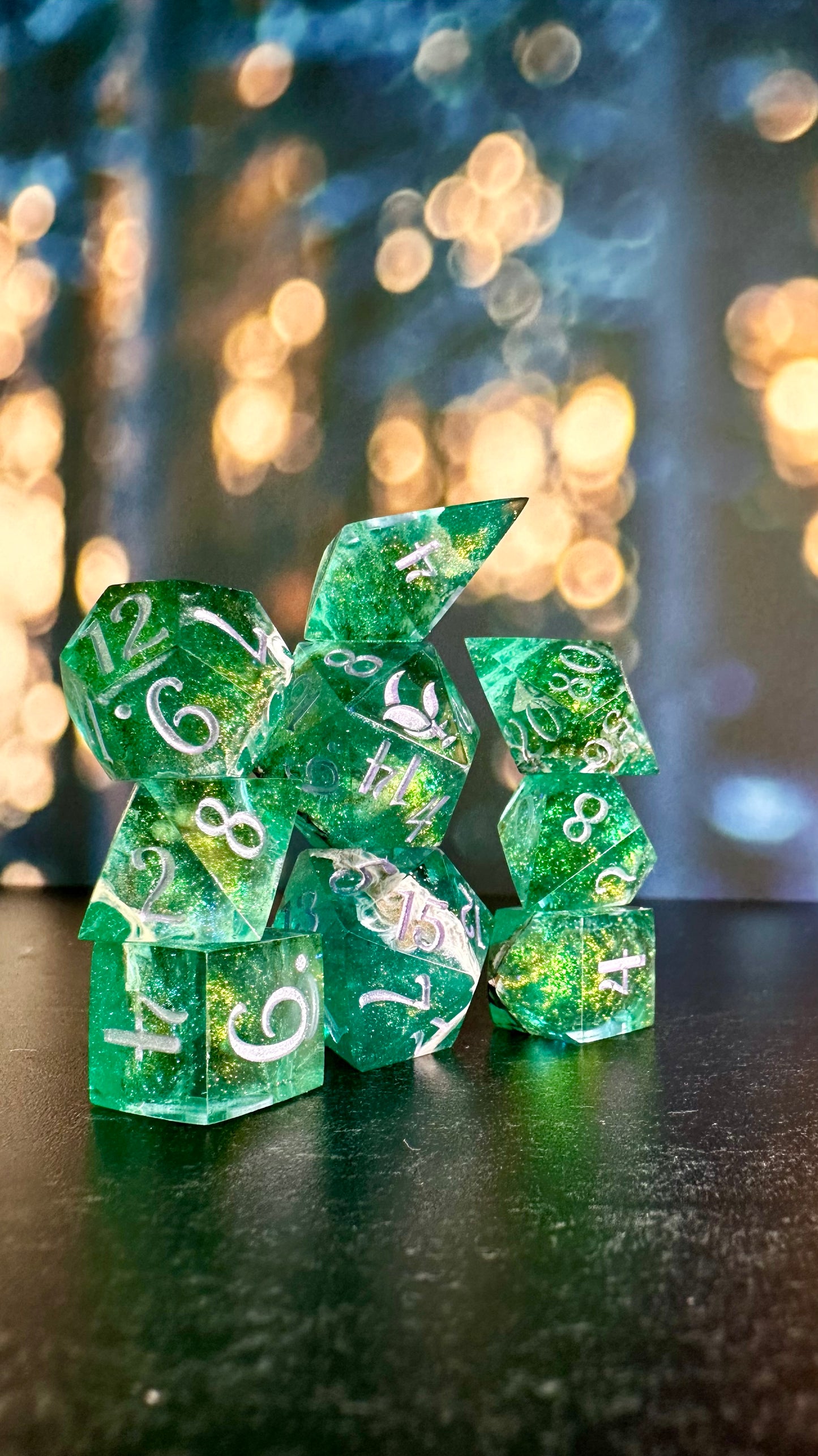 Taurus Season- 8 piece polyhedral dice set