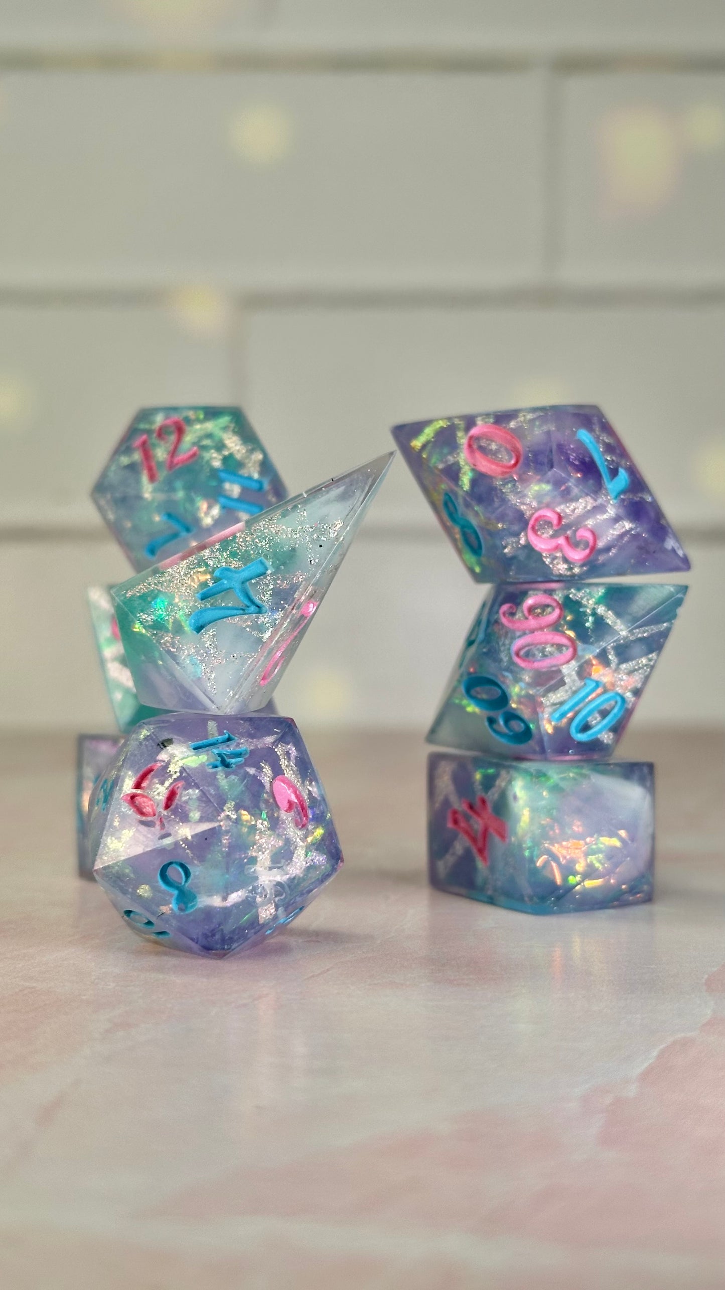 "Zetus-Lapetus!”-Pobody’s Nerfect- 8 piece polyhedral dice set (Large)