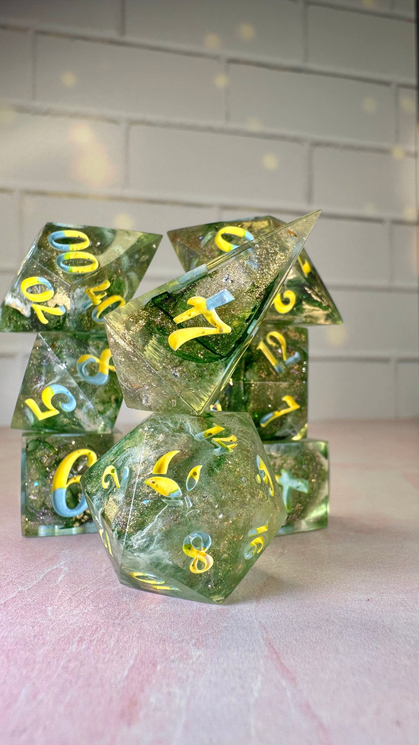 As Above Sits the Stars- 8 piece polyhedral dice set (Large)
