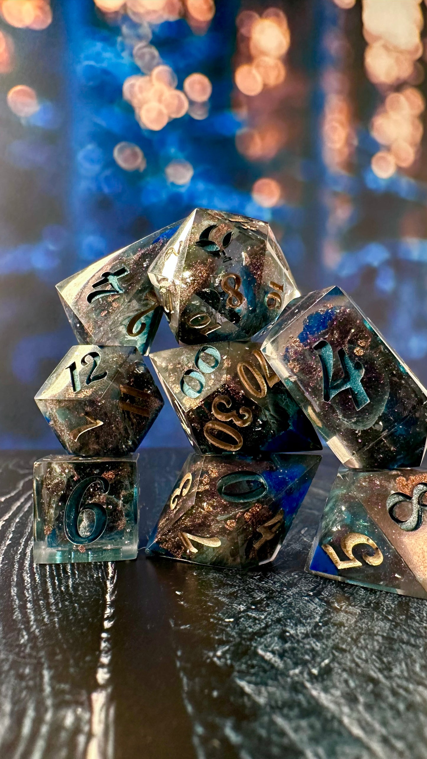 Fiyero Tiglaar, Winkie Country- 8 piece polyhedral dice set (Large)