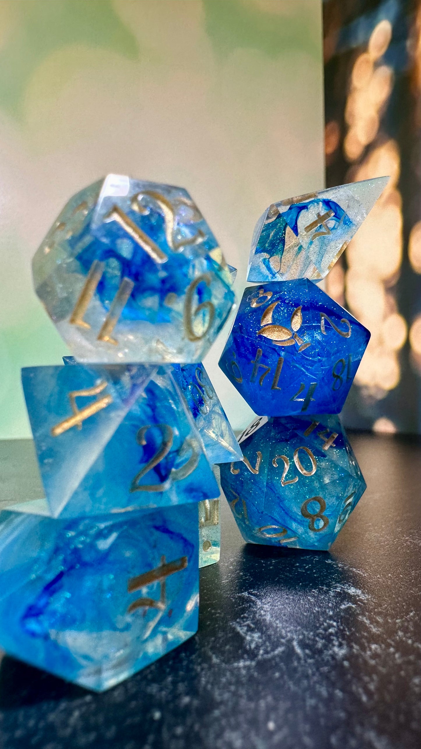 Weather Mage- 8 piece polyhedral dice set