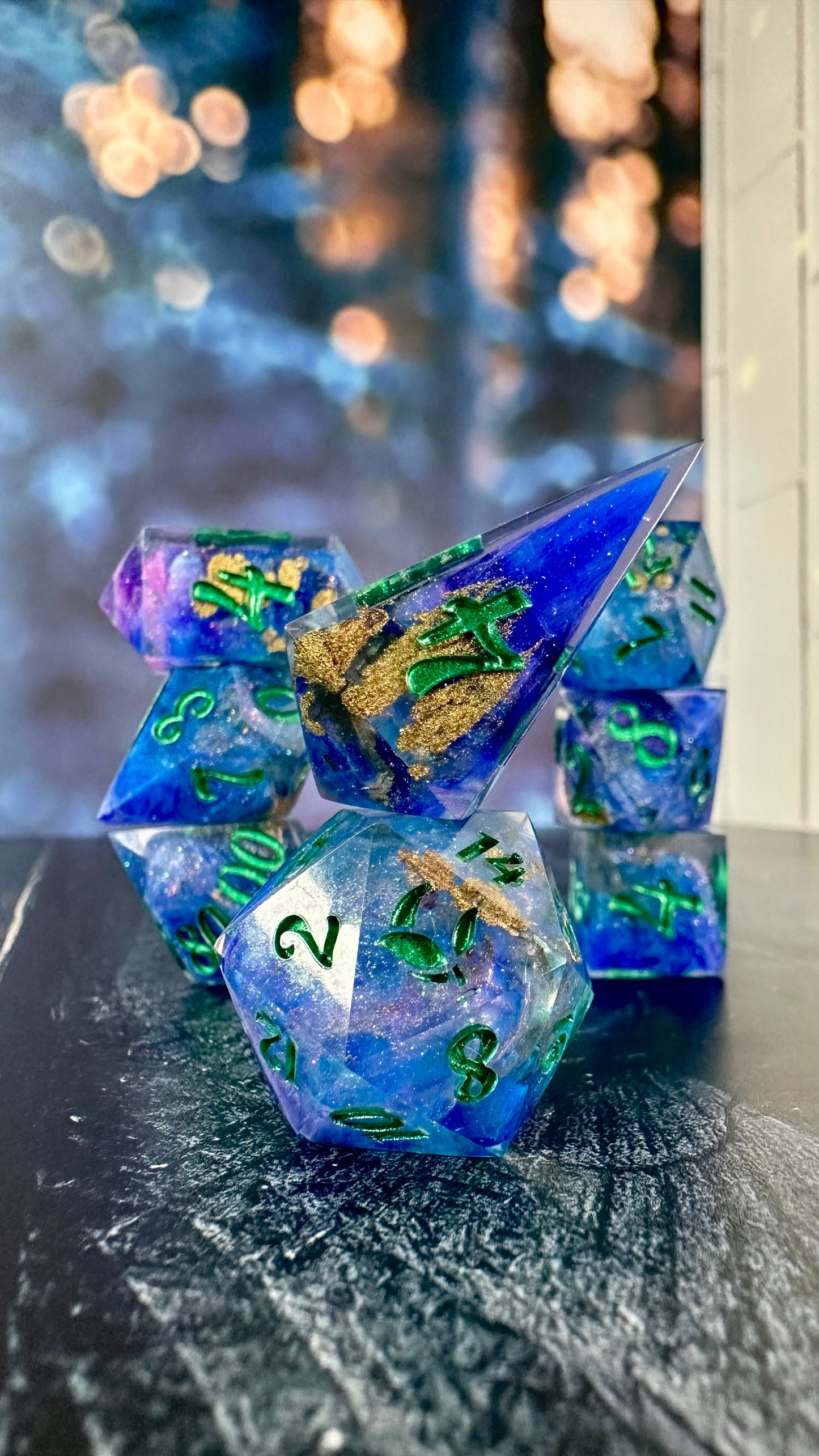 “I happen to be genuinely self-absorbed and deeply shallow.”- 8 piece polyhedral dice set (Large) Pobody's Nerfect
