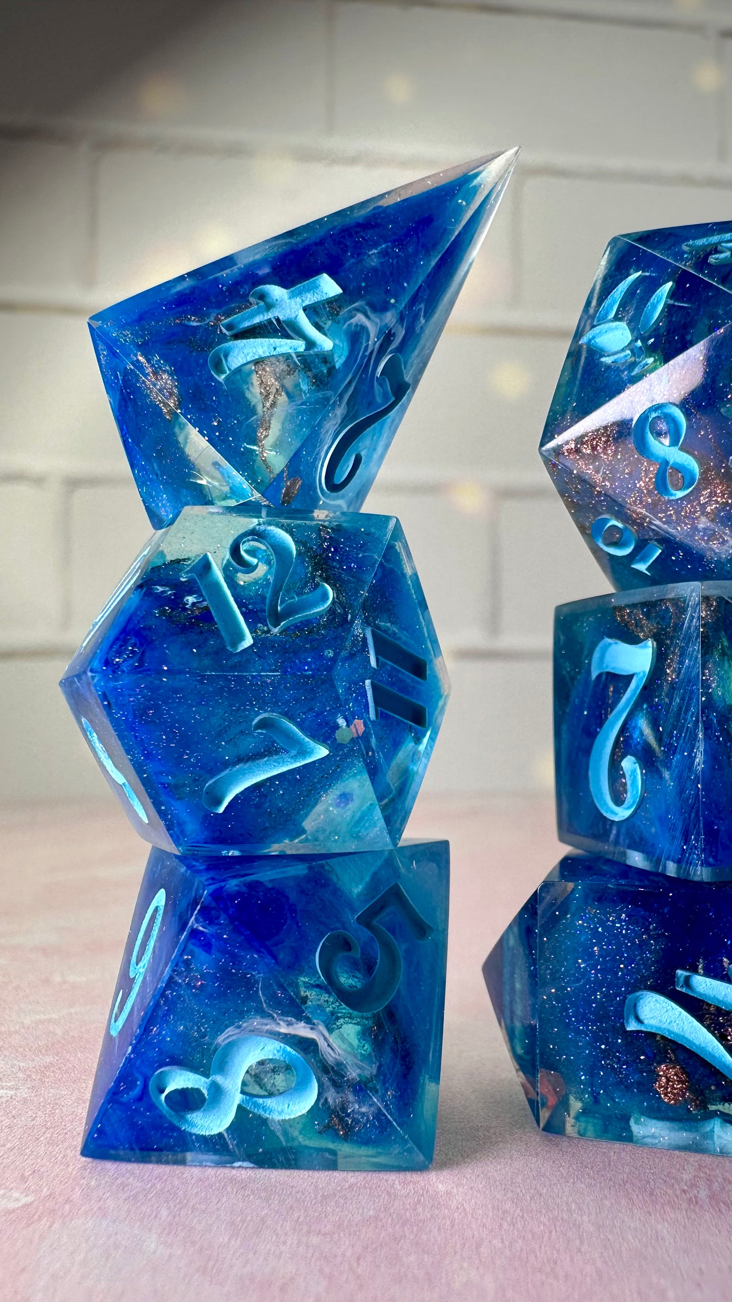 Coven True-Pobody’s Nerfect 8 piece polyhedral dice set (Large)