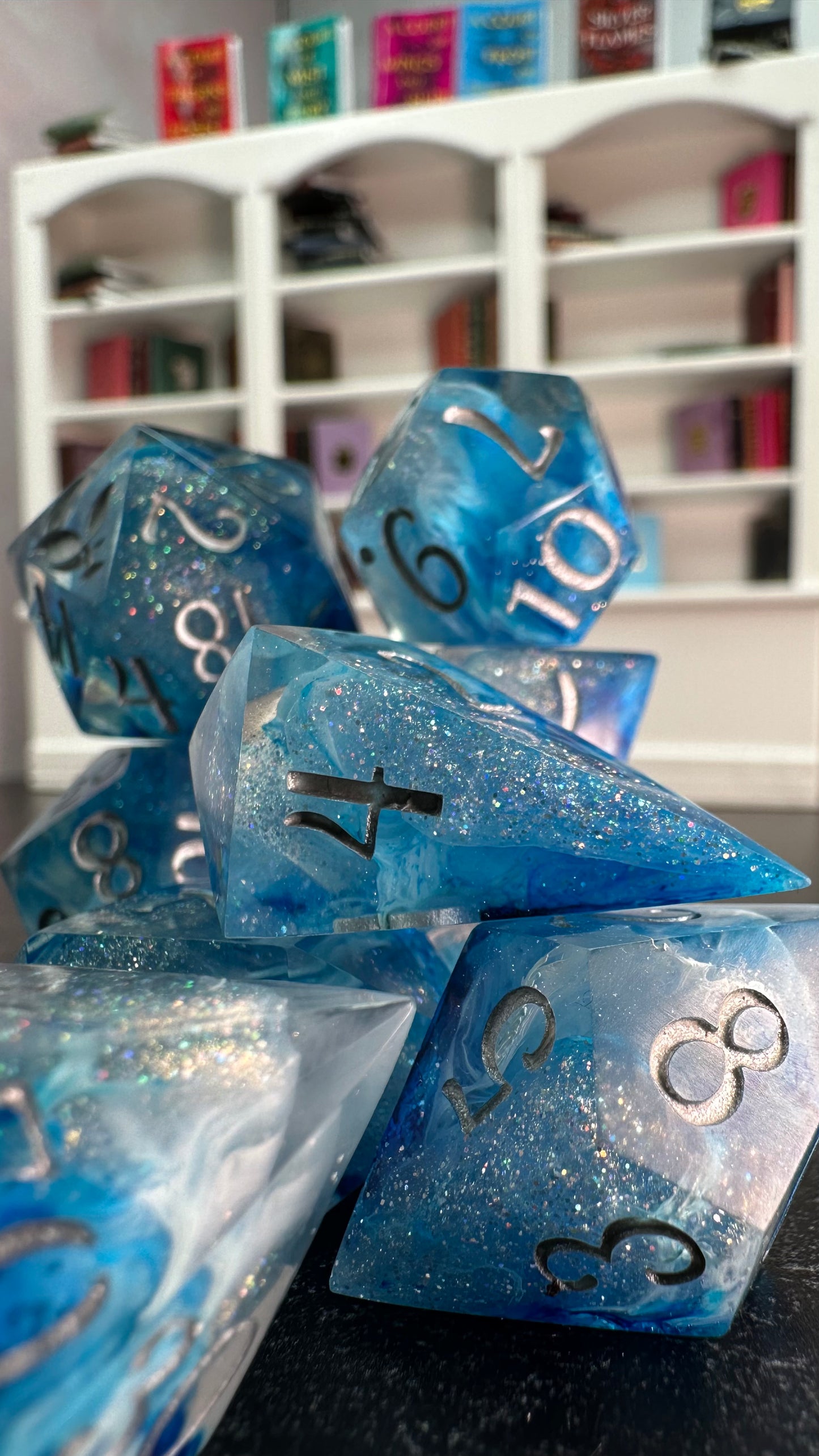 Elaine's Hope- 8 piece polyhedral dice set-Pobody's Nerfect