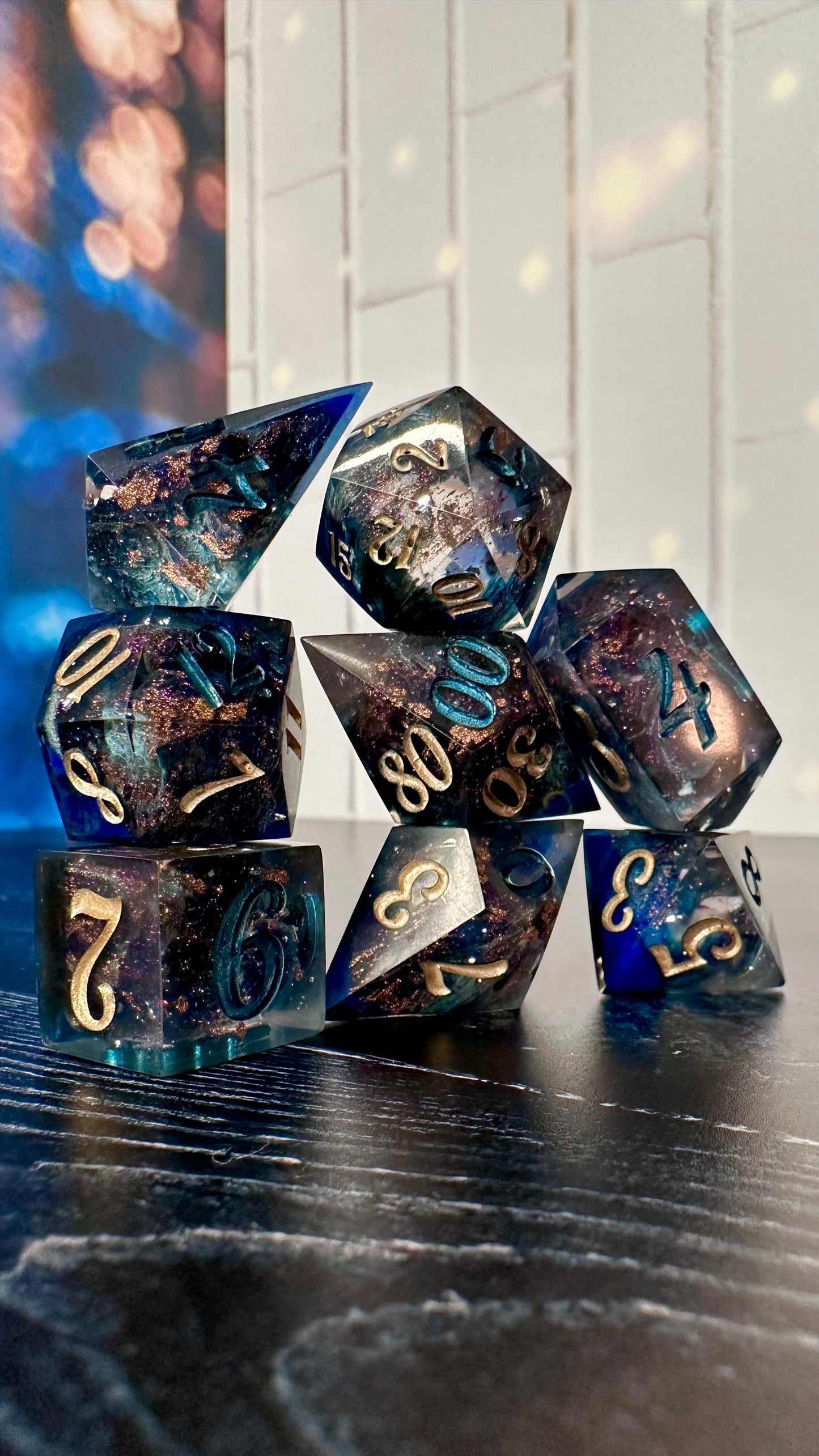 Fiyero Tiglaar, Winkie Country- 8 piece polyhedral dice set (Large)