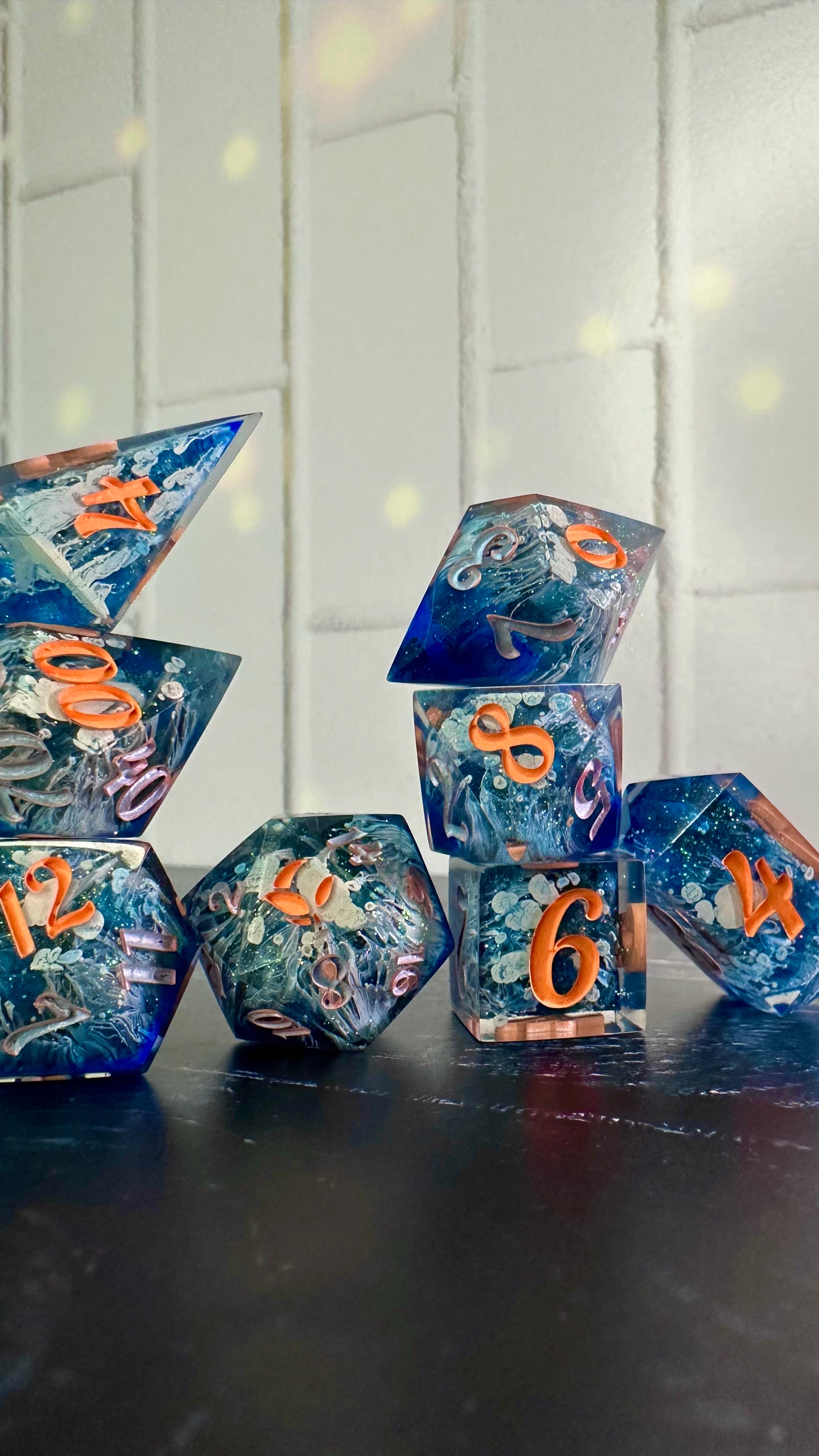 Dear Old Shiz - 8 piece polyhedral dice set (Large)