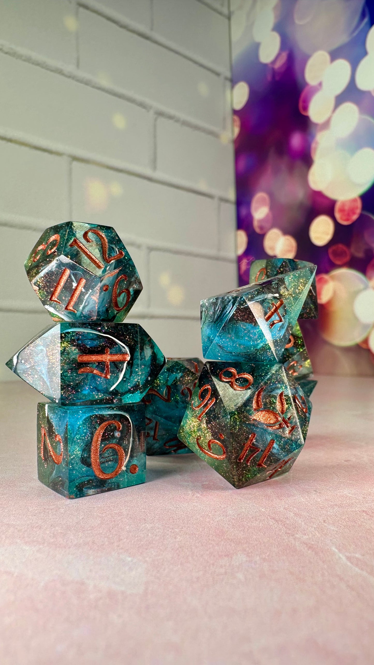 Mated Redux- 8 piece polyhedral dice set