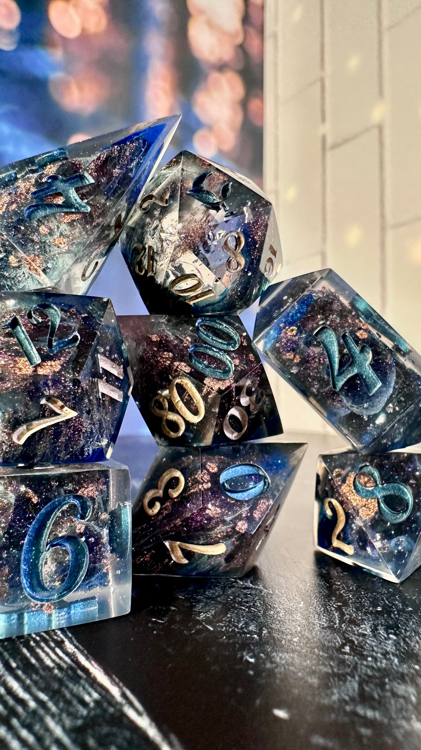 Fiyero Tiglaar, Winkie Country- 8 piece polyhedral dice set (Large)