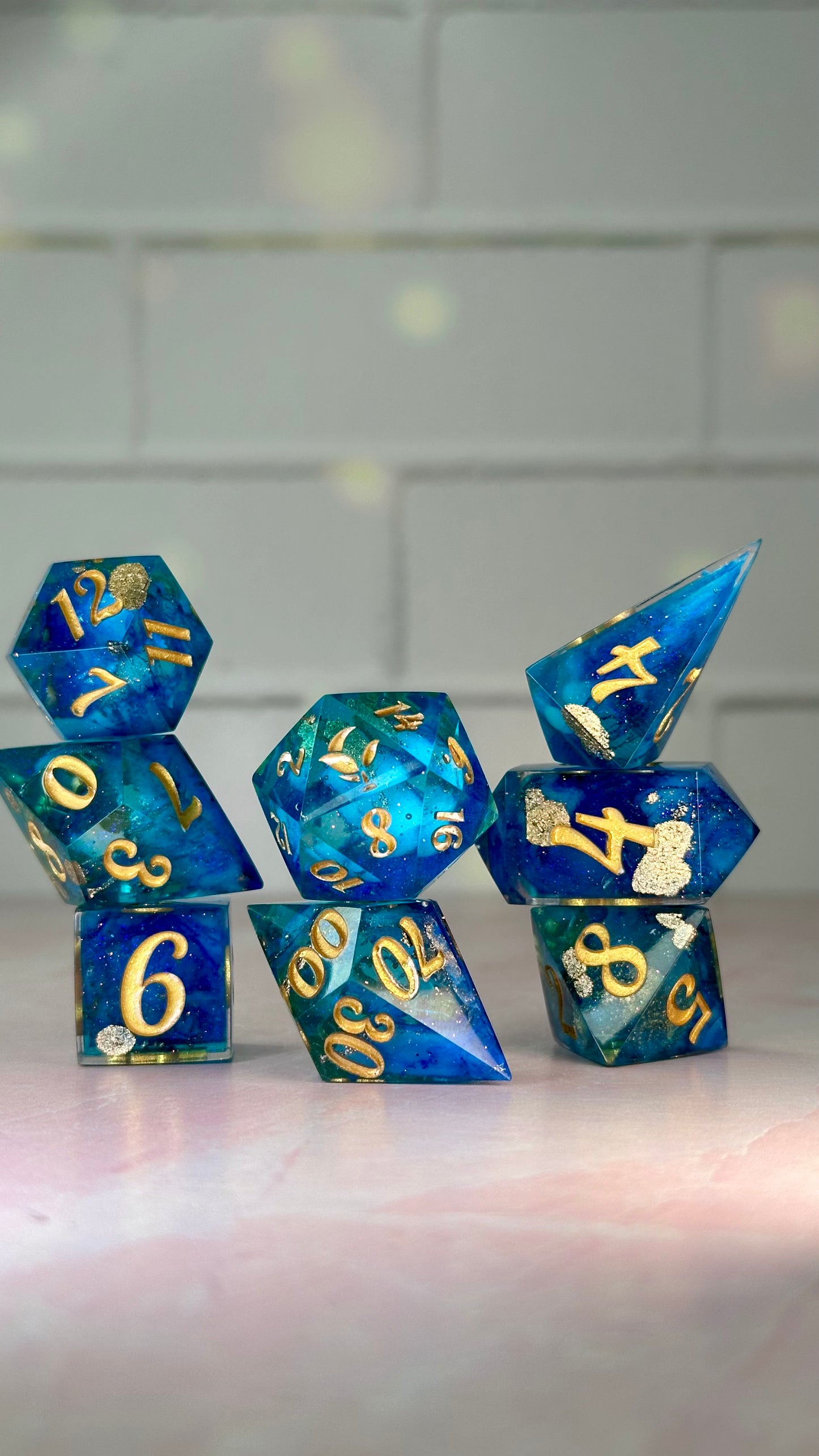 The Doctor-8 piece polyhedral dice set (Large)