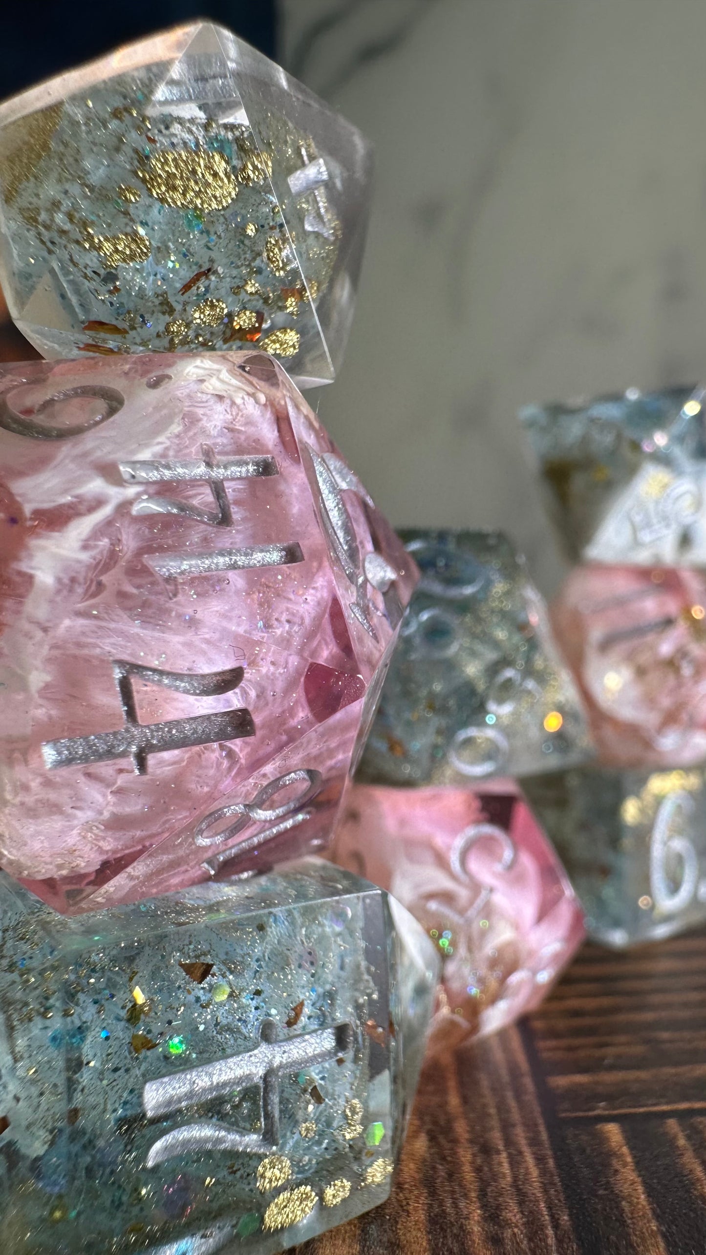 The Dancing Faun- 8 piece polyhedral dice set