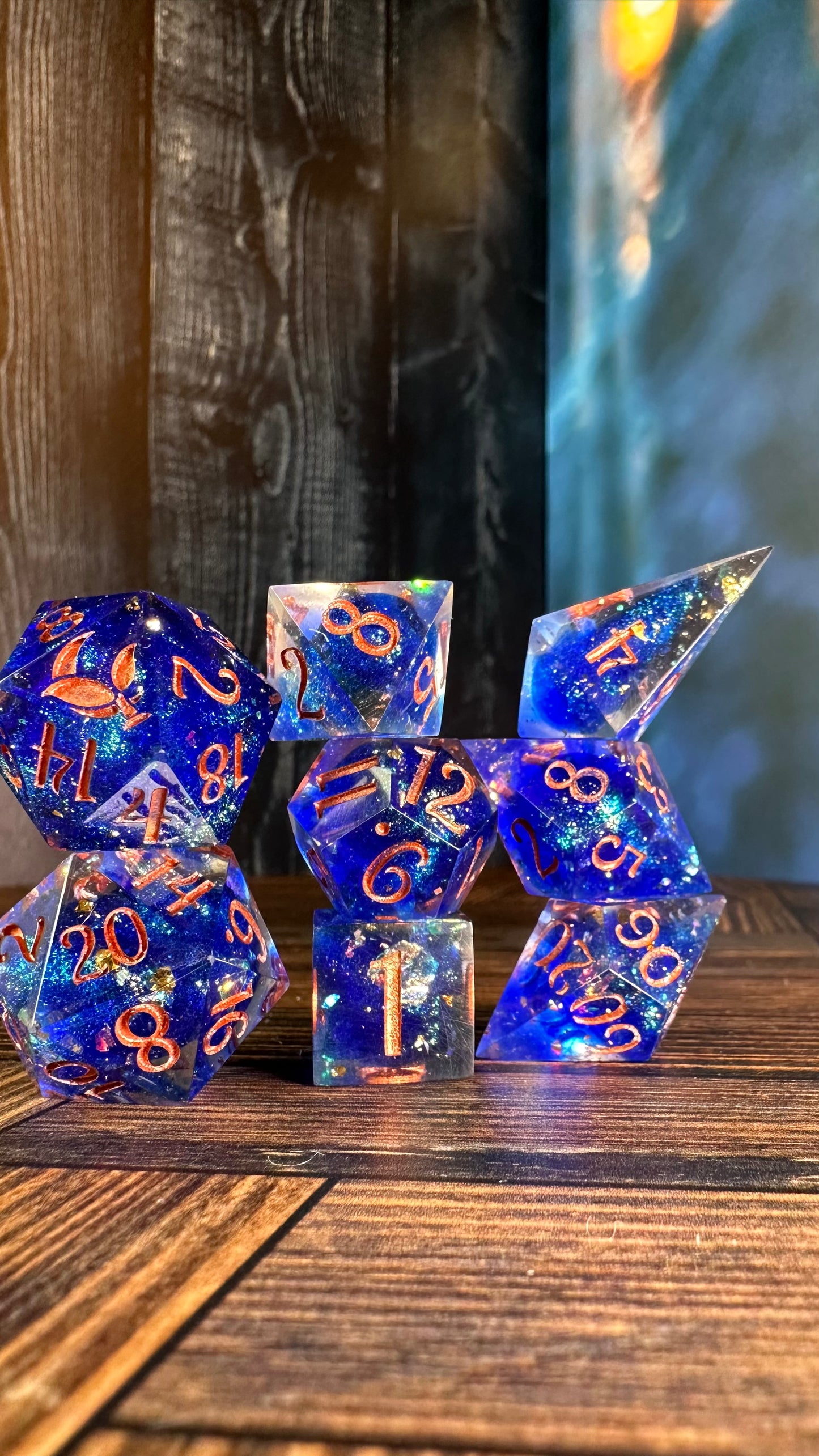 Dorian-8 piece polyhedral dice set