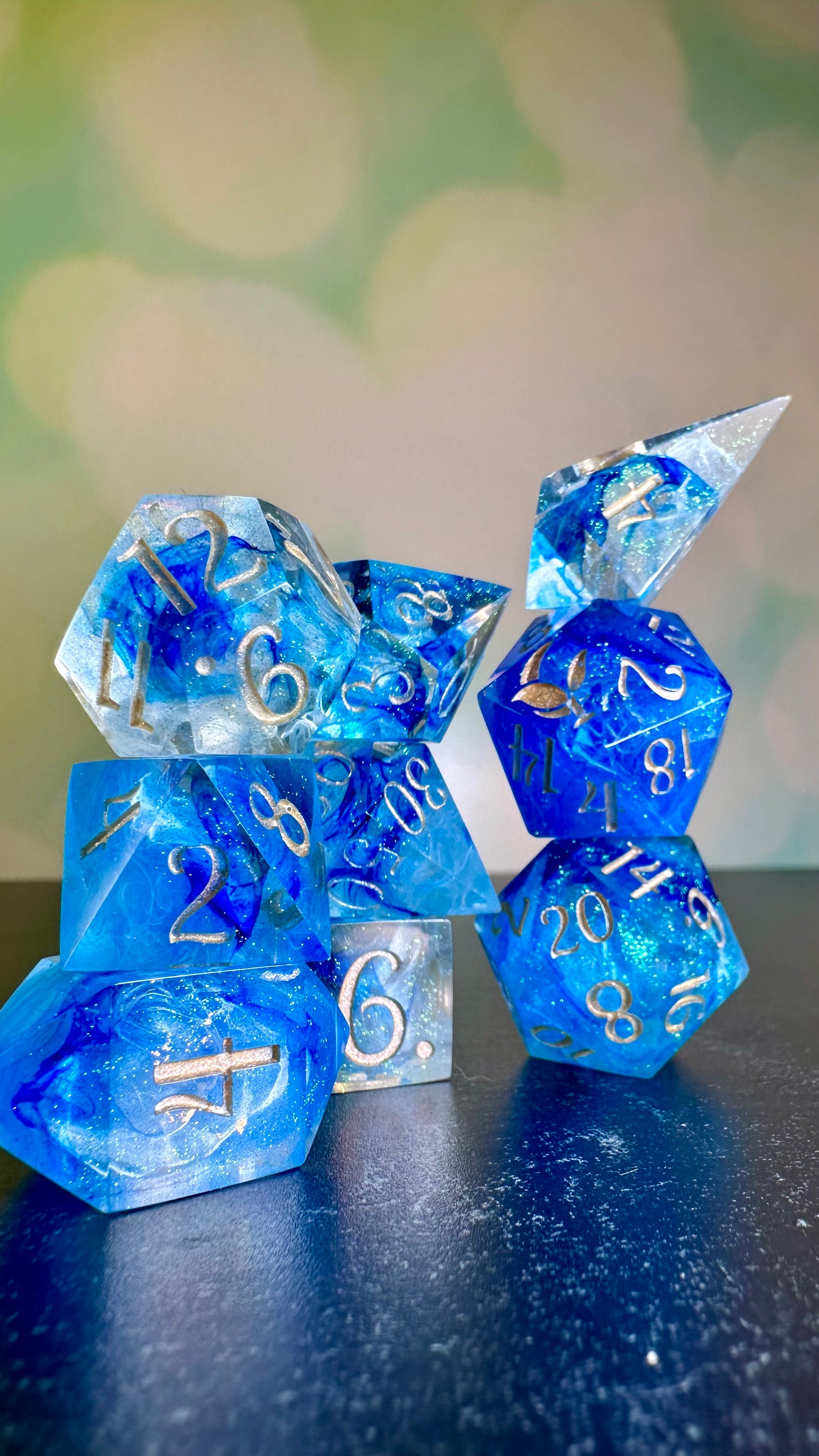 Weather Mage- 8 piece polyhedral dice set