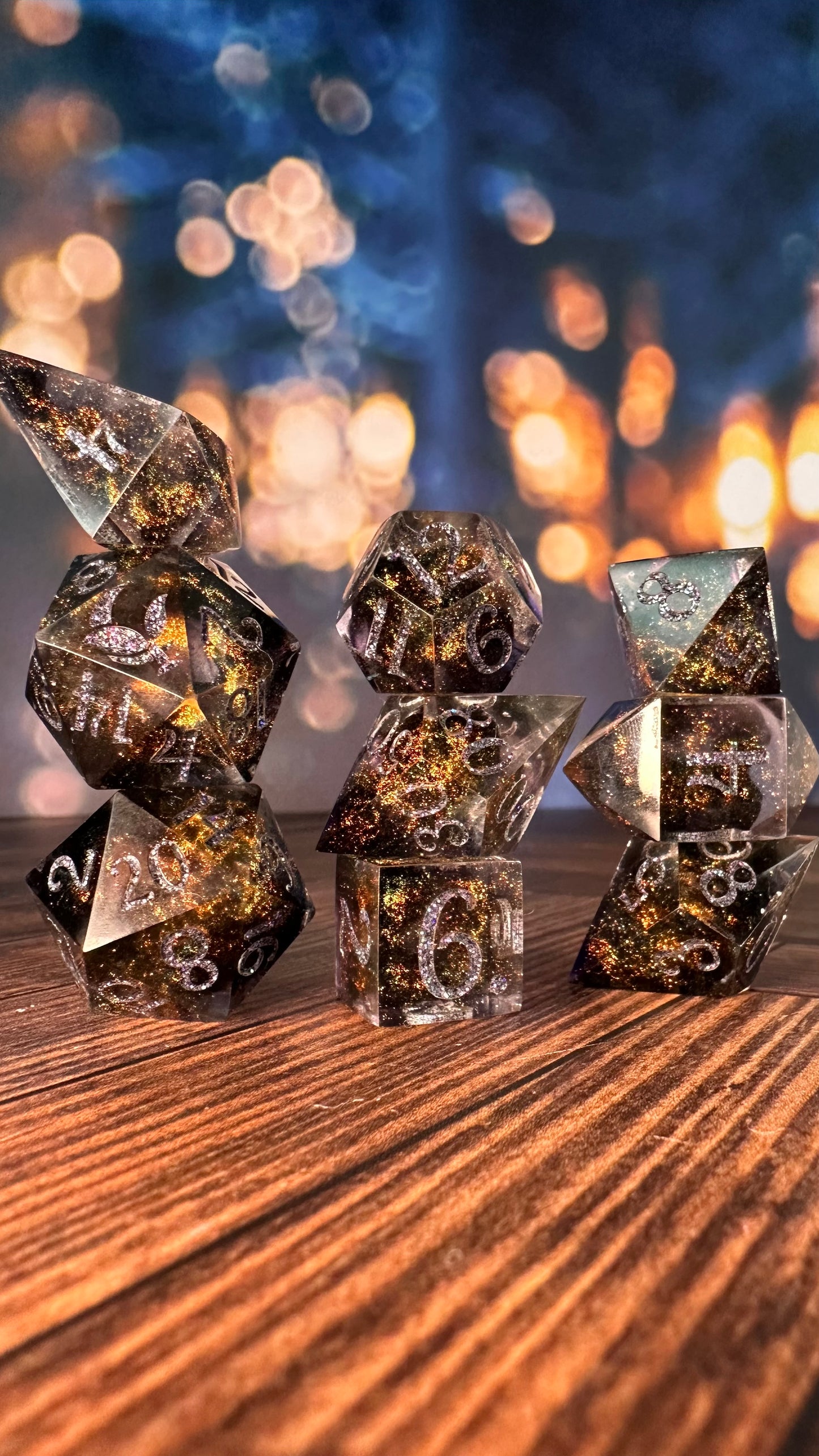 The Shadow of Death- 8 piece polyhedral dice set