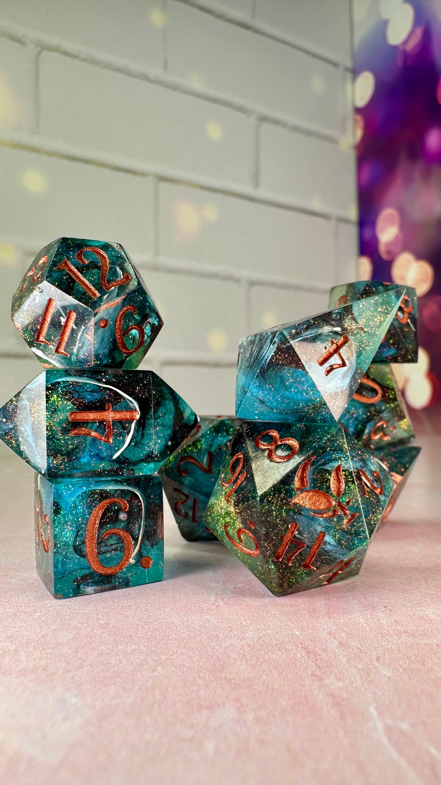 Mated Redux- 8 piece polyhedral dice set